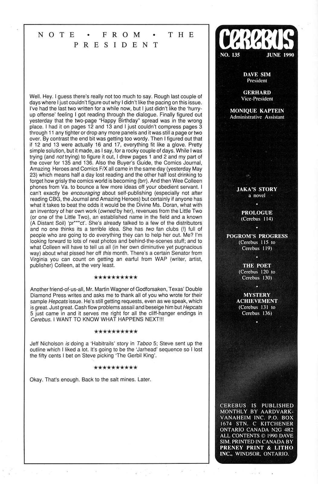 Cerebus issue 135 - Page 2