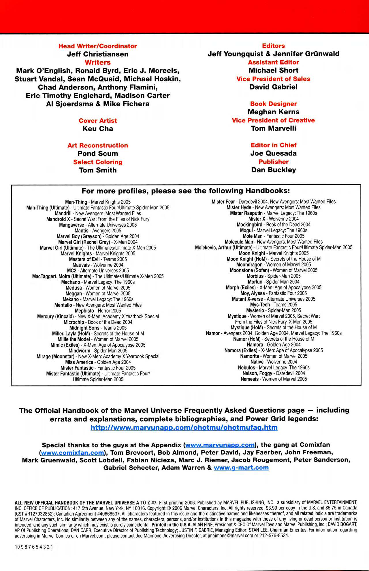 Read online All-New Official Handbook of the Marvel Universe A to Z comic -  Issue #7 - 2