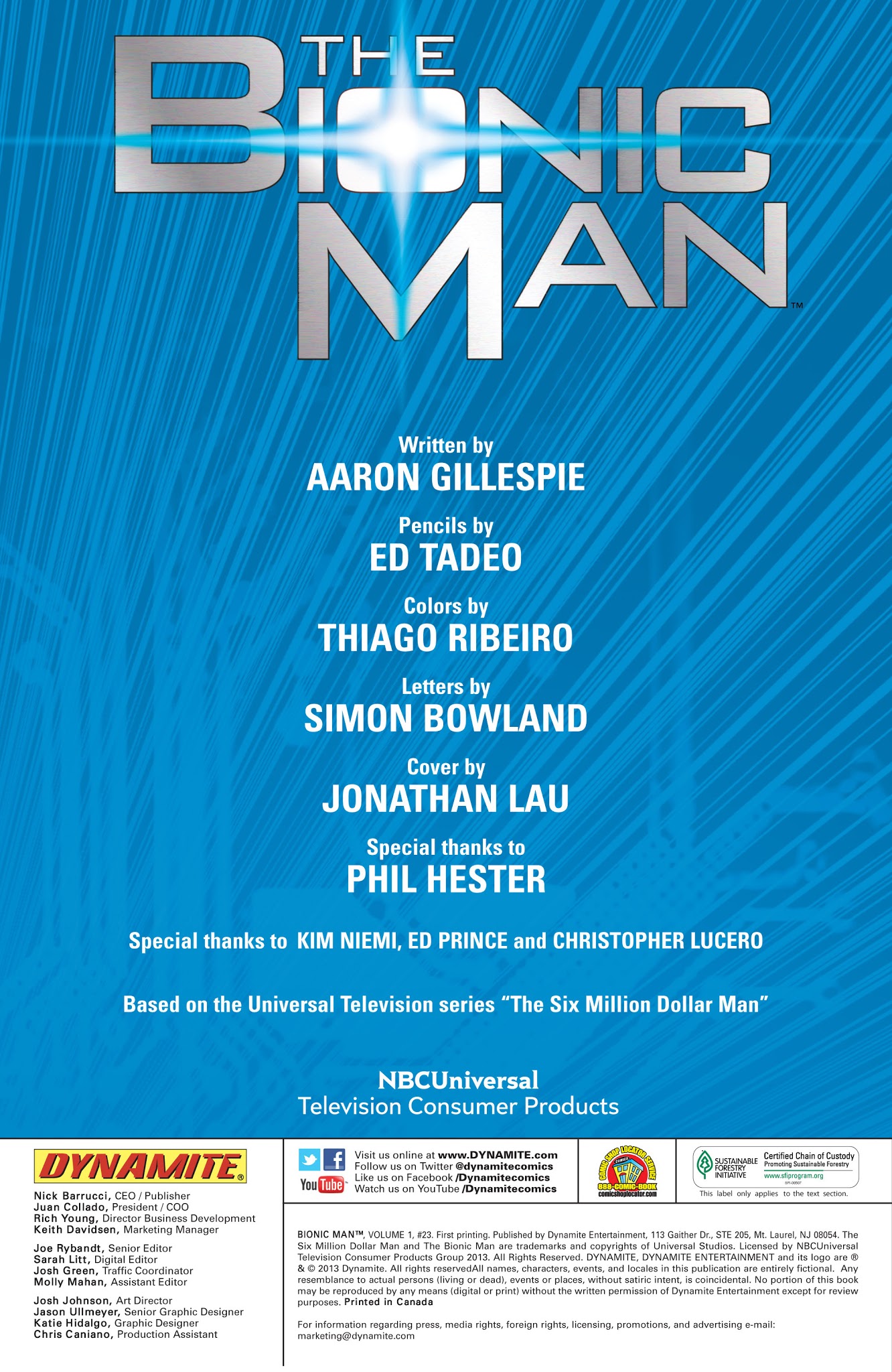 Read online Bionic Man comic -  Issue #23 - 2