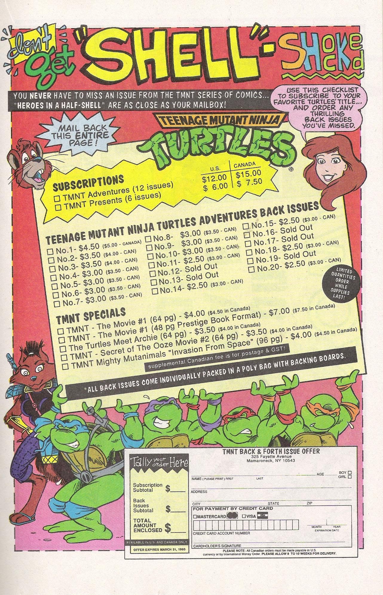 Read online Teenage Mutant Ninja Turtles Adventures (1989) comic -  Issue # _Special 4 - 31
