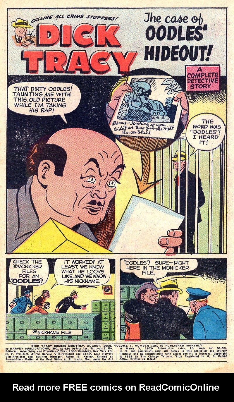 Read online Dick Tracy comic -  Issue #126 - 3