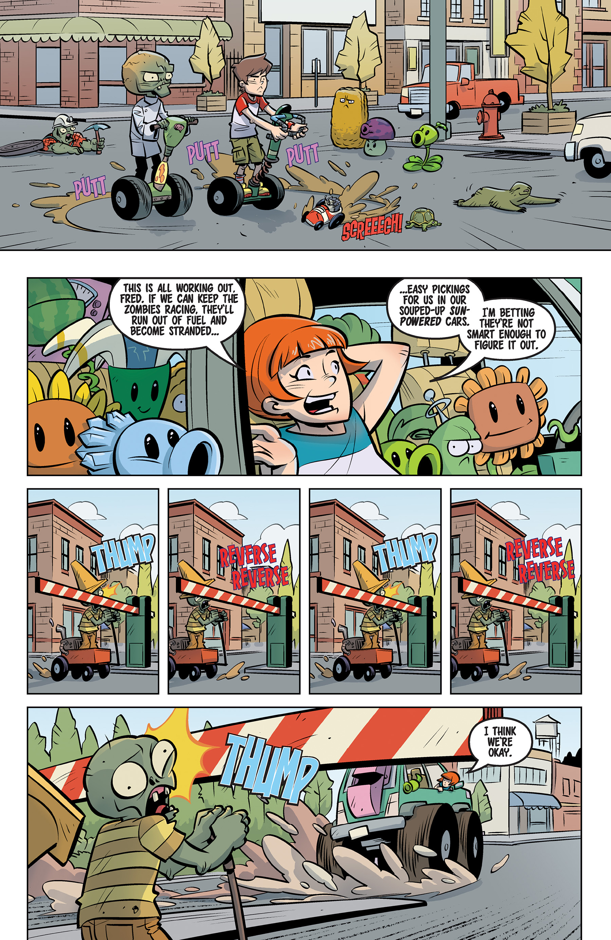 Read online Plants vs. Zombies: Petal to the Metal comic -  Issue #9 - 10