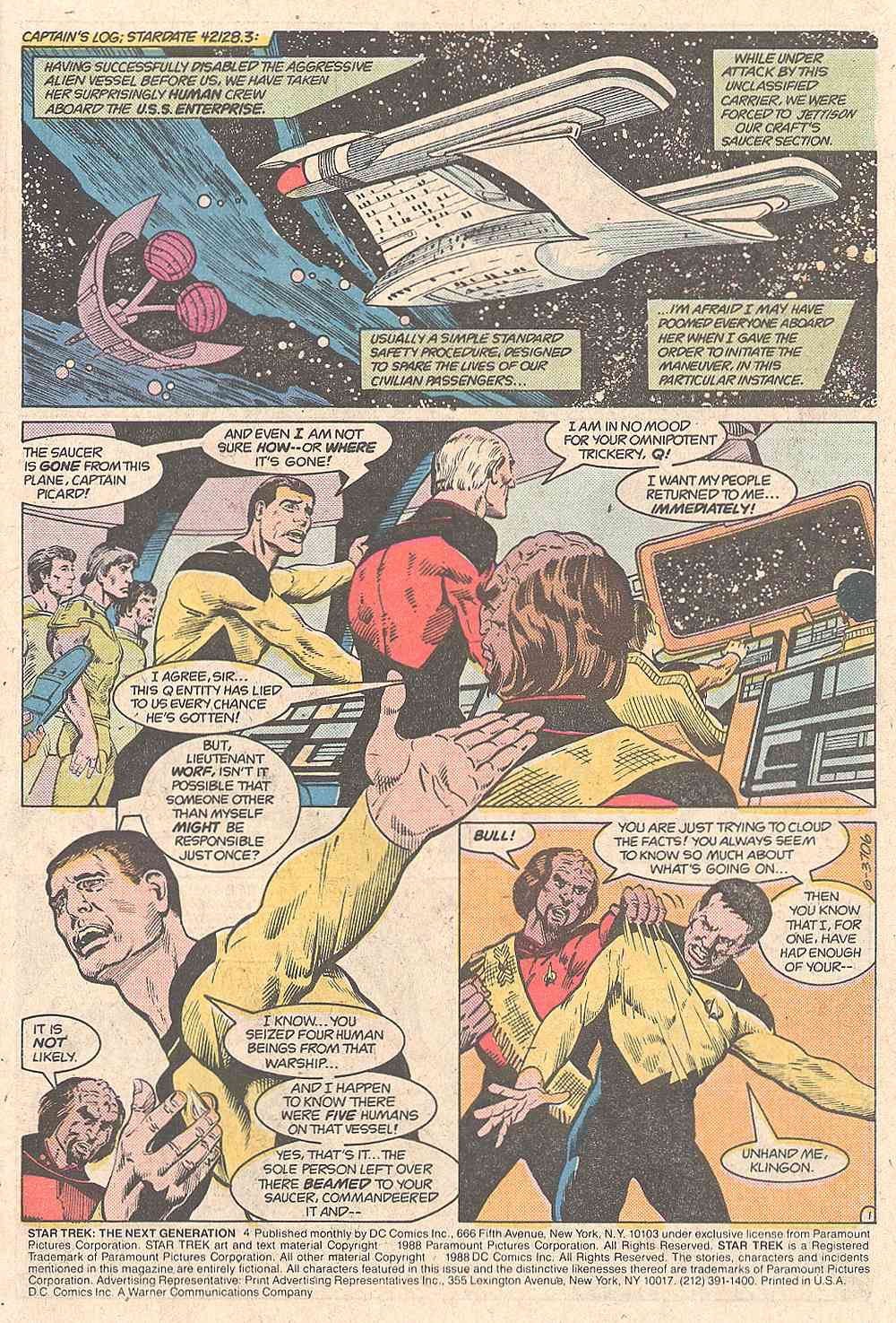 Read online Star Trek: The Next Generation (1988) comic -  Issue #4 - 2