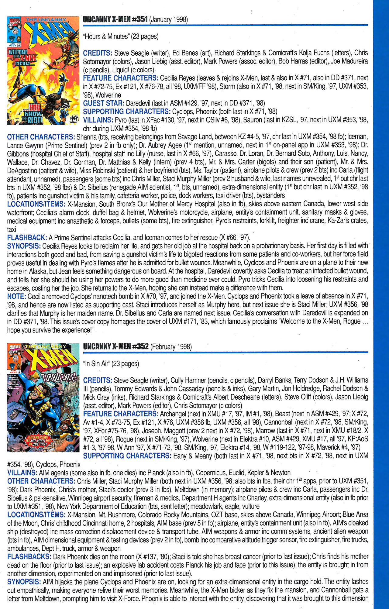 Read online Official Index to the Marvel Universe comic -  Issue #9 - 53