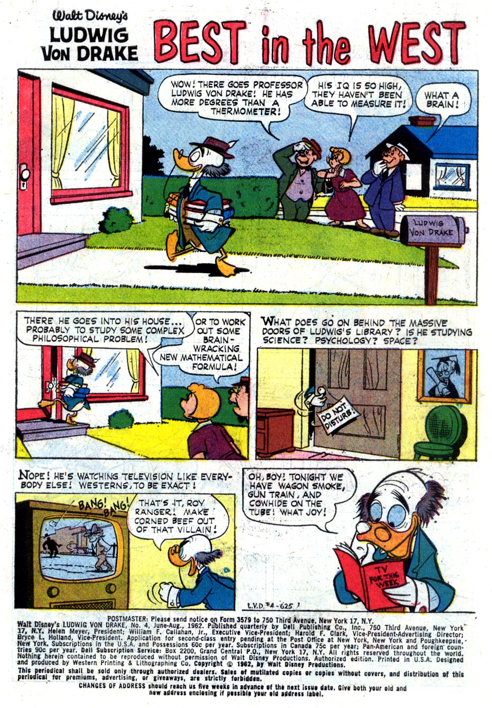 Read online Walt Disney's Ludwig Von Drake comic -  Issue #4 - 3