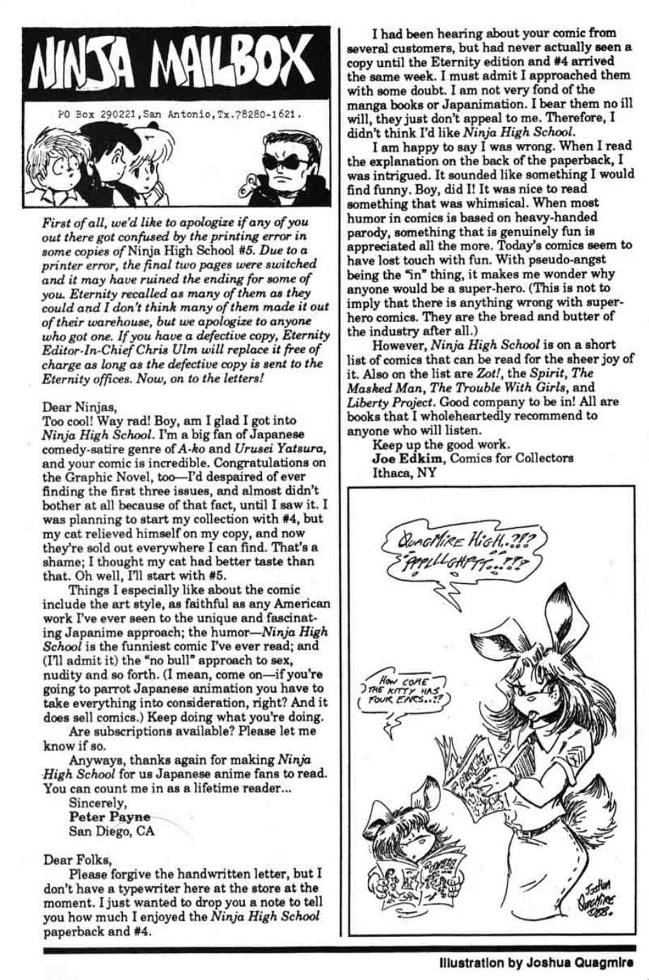 Read online Ninja High School (1986) comic -  Issue #6 - 32