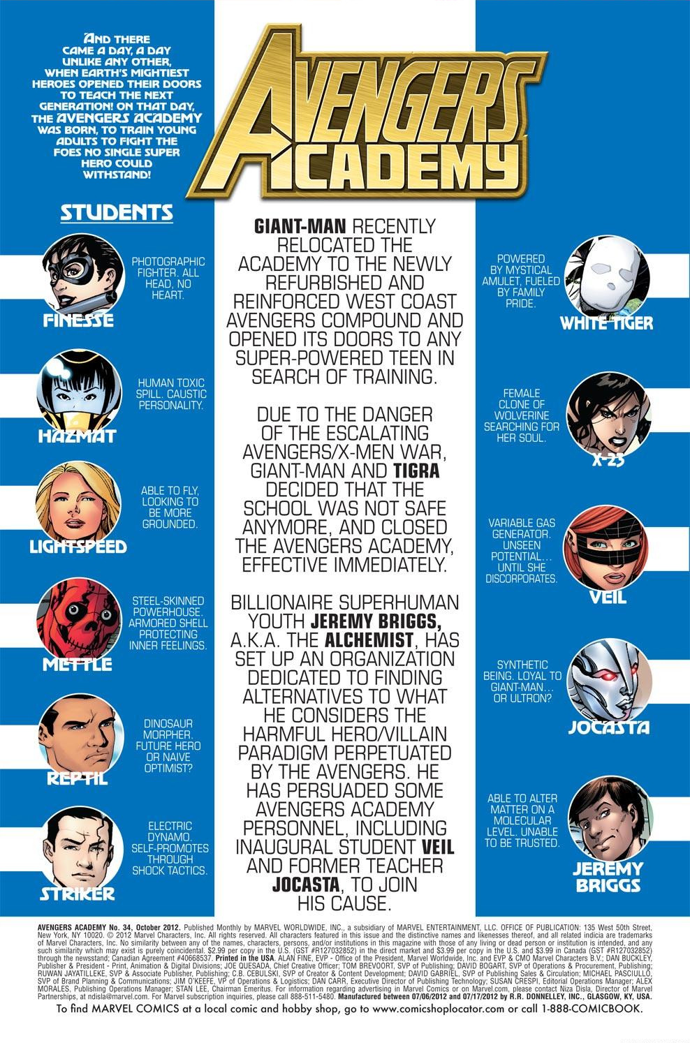 Read online Avengers Academy comic -  Issue #34 - 2