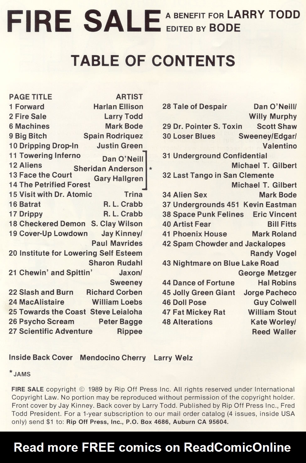 Read online Fire Sale comic -  Issue # Full - 2