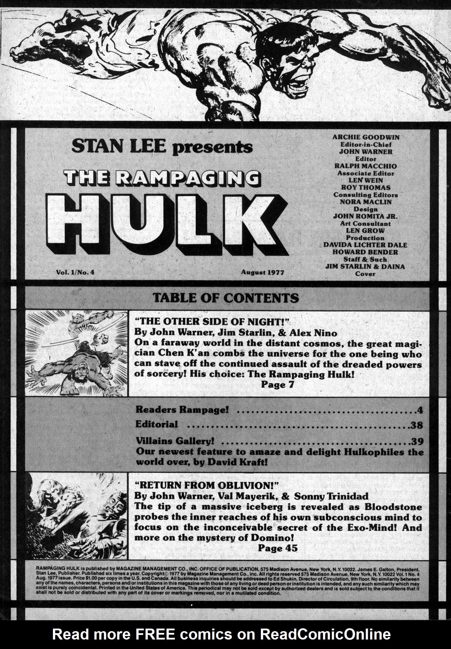 Read online The Rampaging Hulk comic -  Issue #4 - 2
