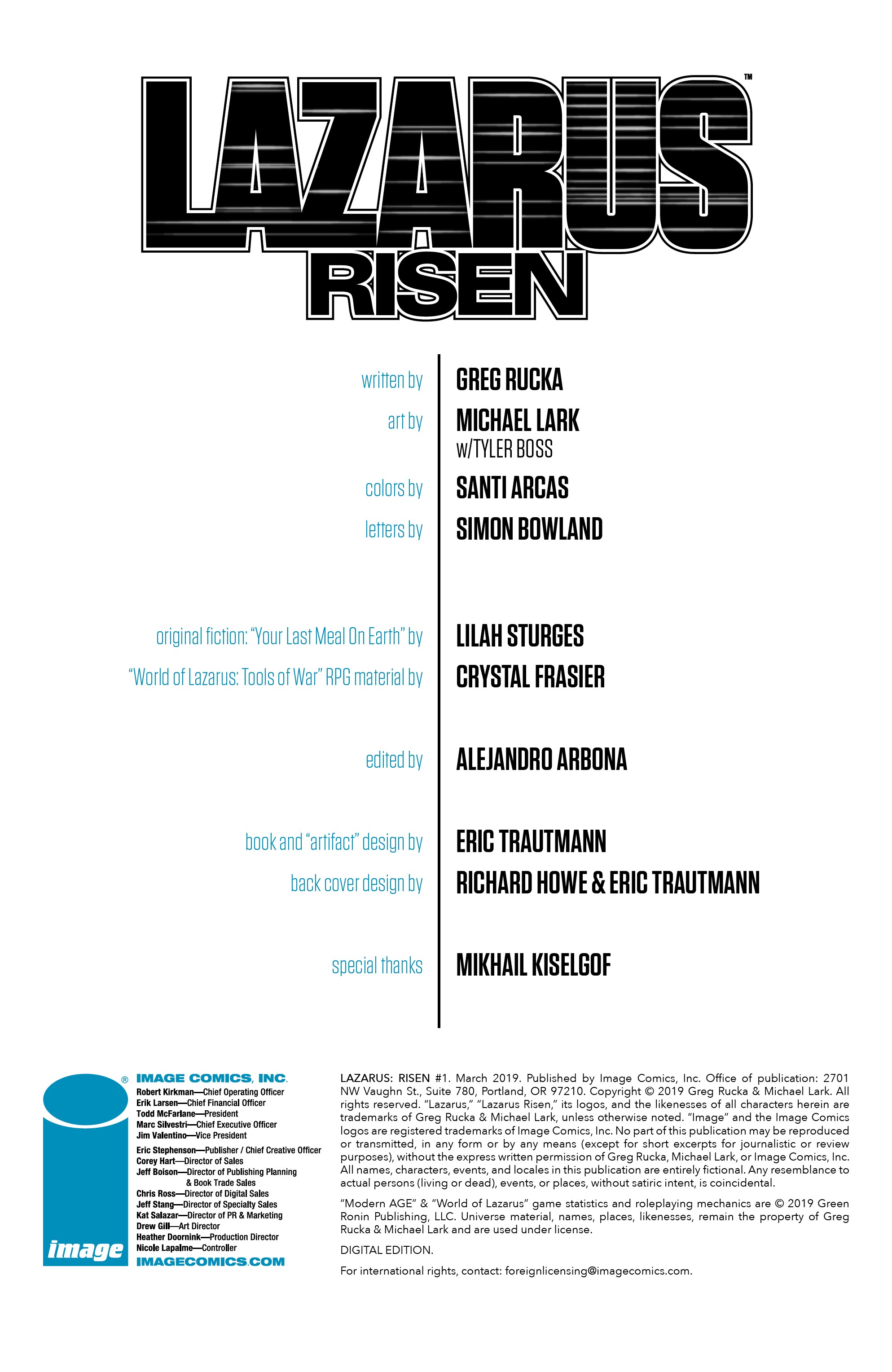 Read online Lazarus: Risen comic -  Issue #1 - 3