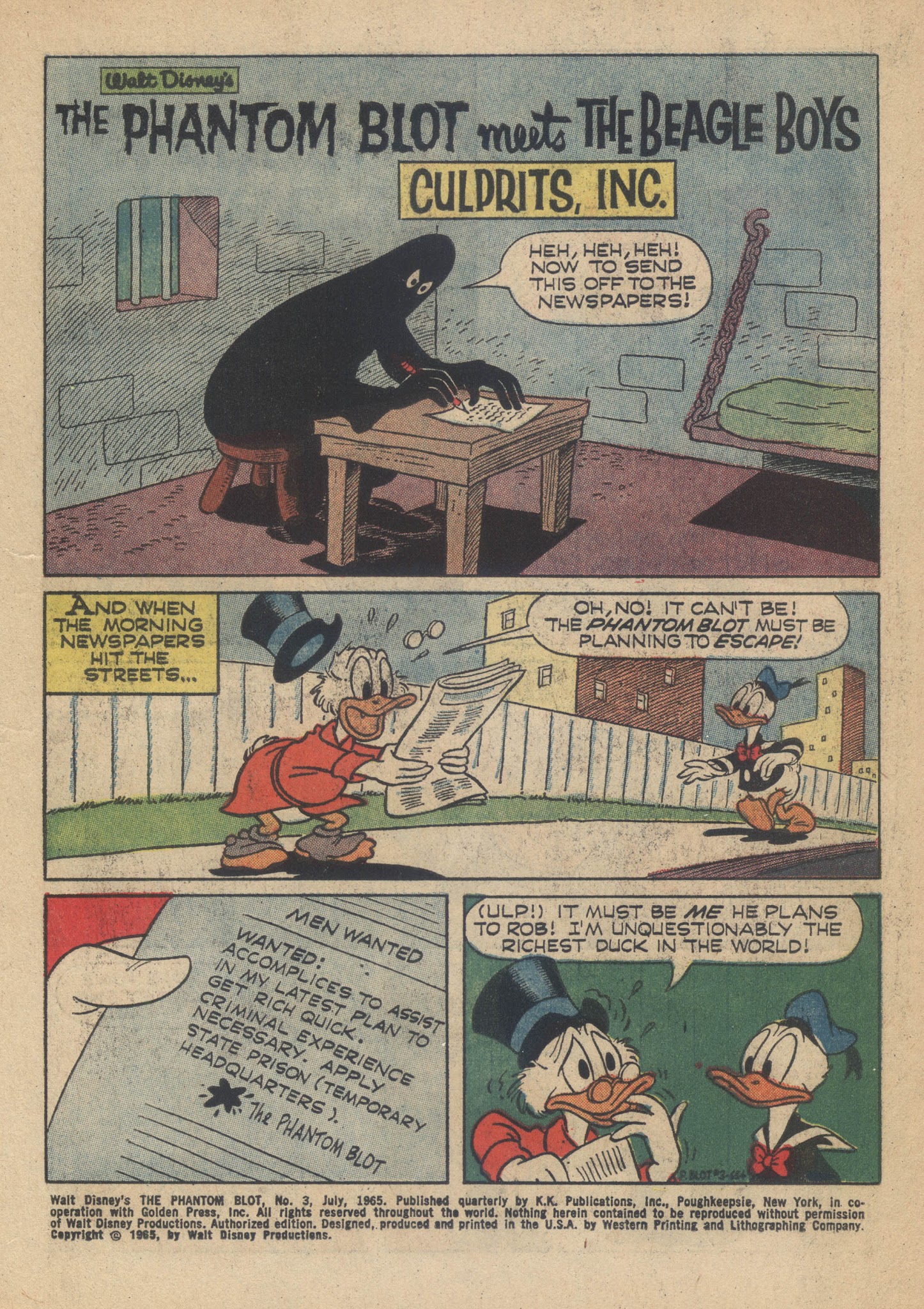 Read online Walt Disney's The Phantom Blot comic -  Issue #3 - 3