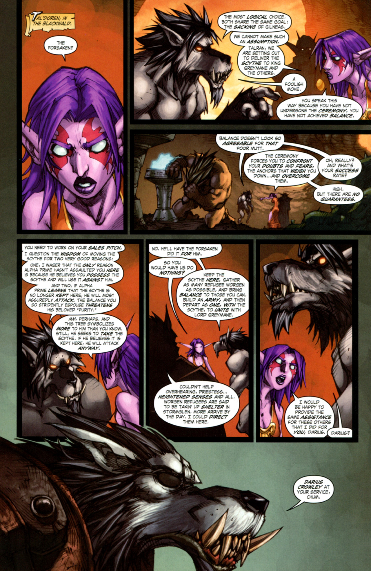 Read online World of Warcraft: Curse of the Worgen comic -  Issue #5 - 8