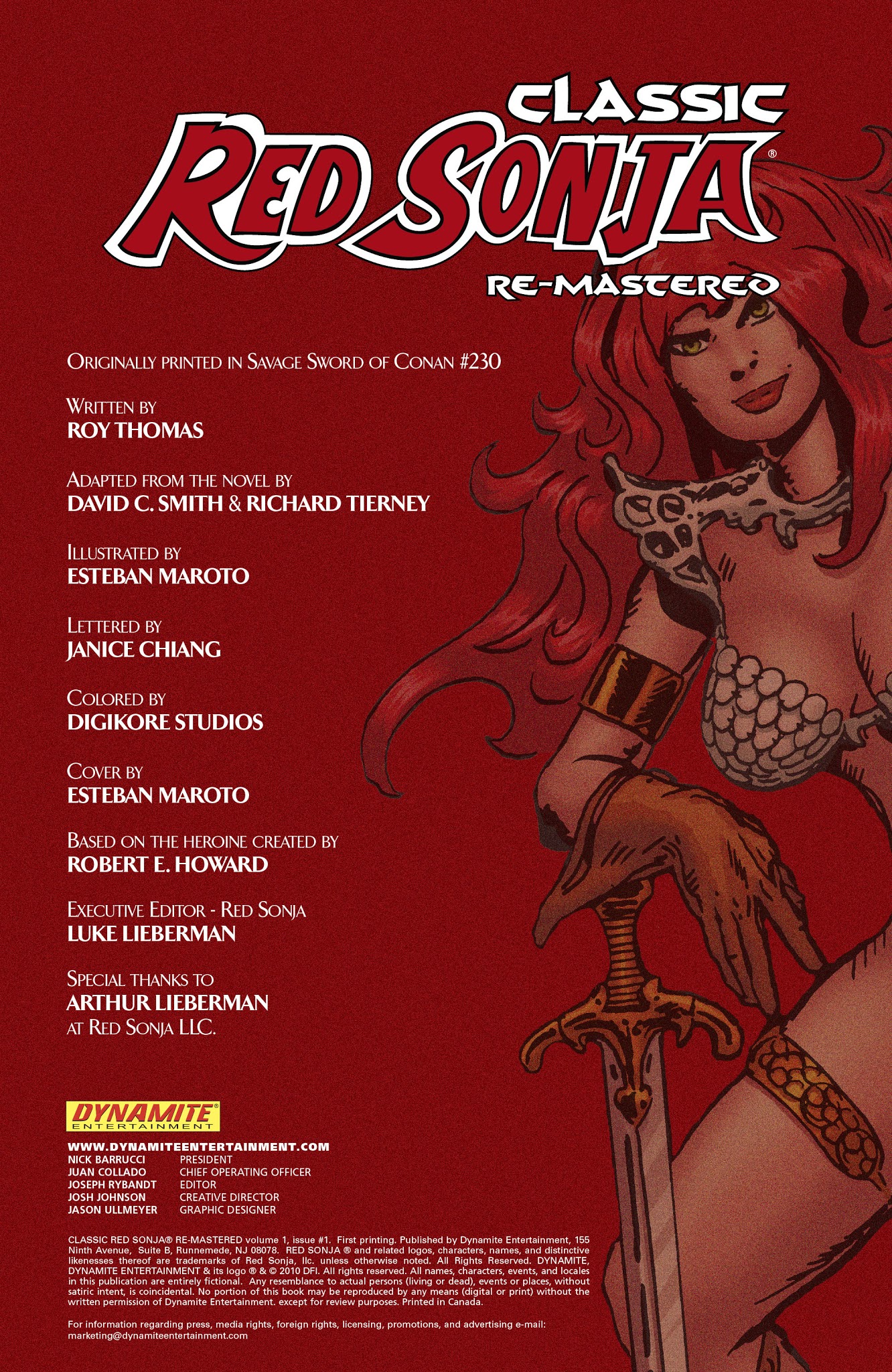Read online Classic Red Sonja Re-Mastered comic -  Issue #1 - 2