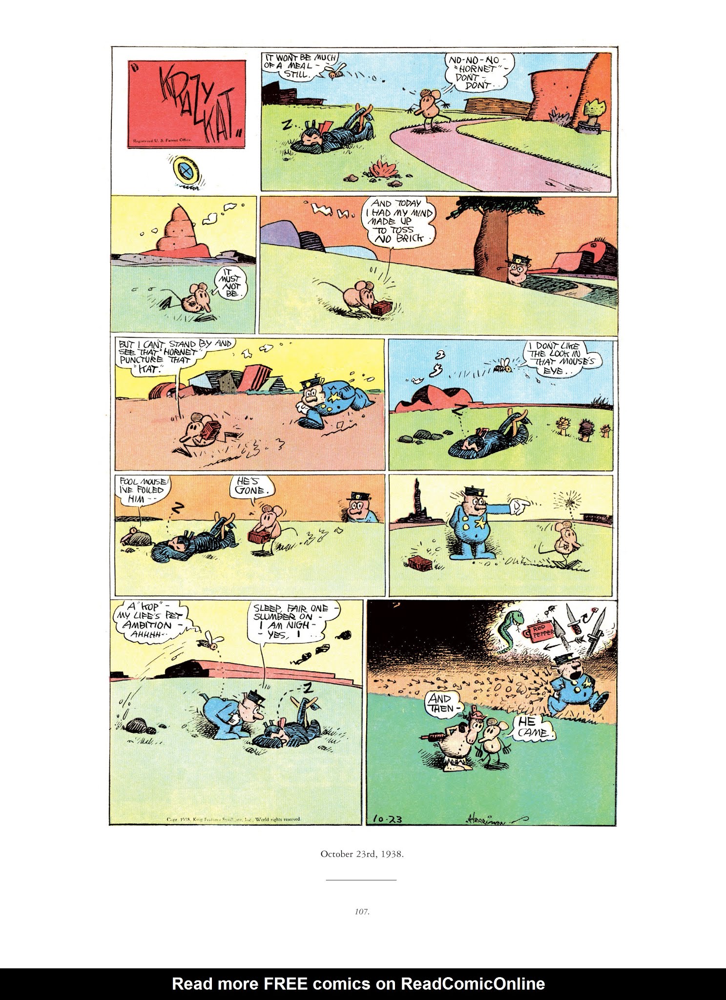 Read online Krazy & Ignatz comic -  Issue # TPB 10 - 105