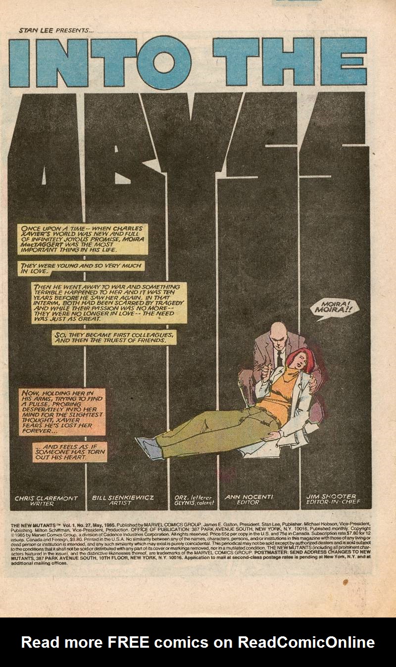 Read online The New Mutants comic -  Issue #27 - 2