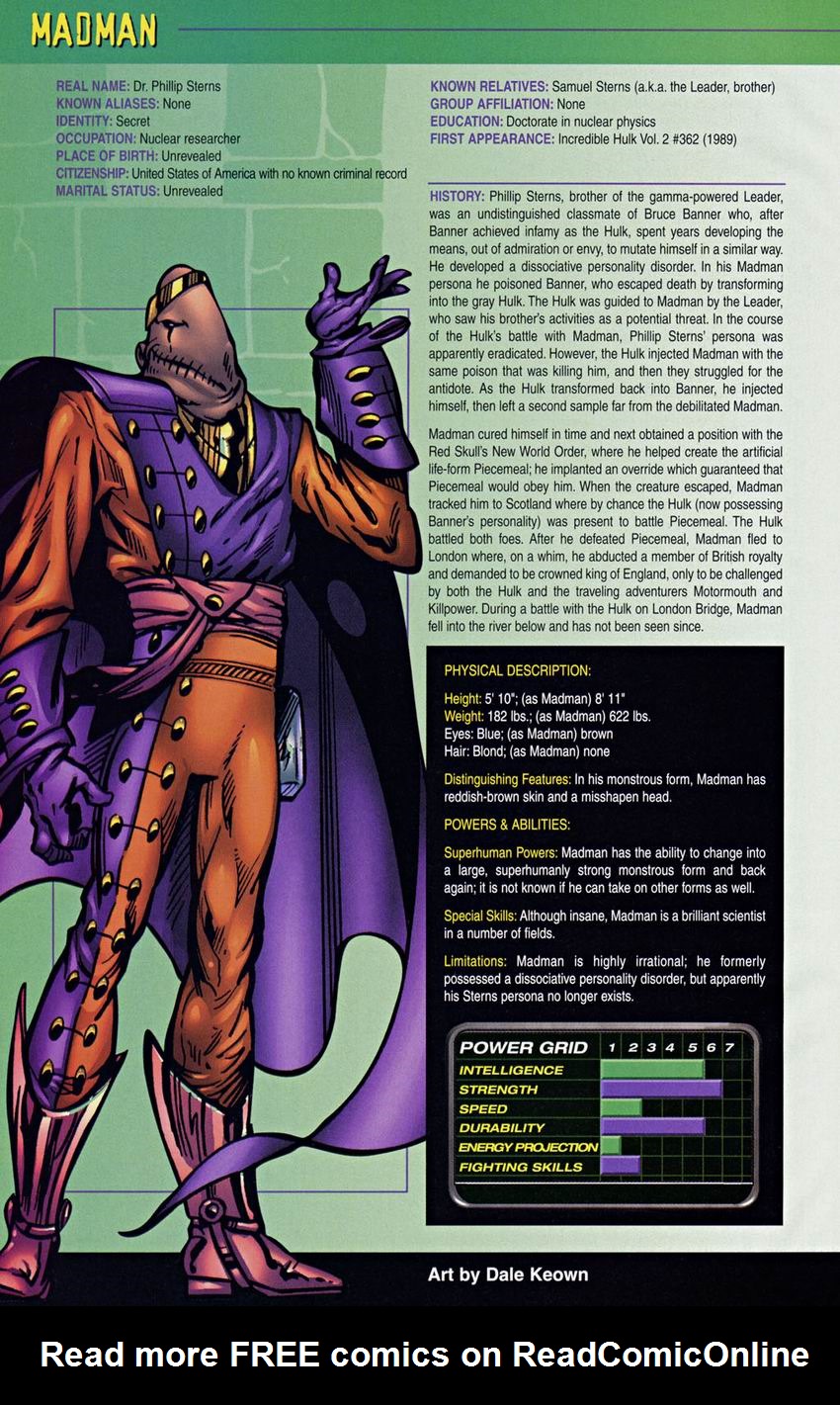 The Official Handbook of the Marvel Universe: Hulk issue Full - Page 29