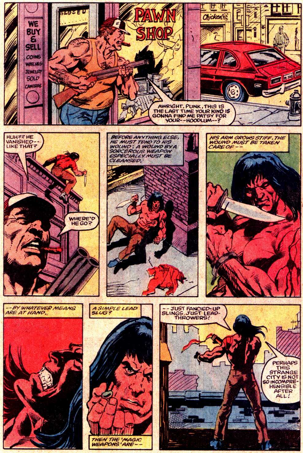 What If? (1977) issue 43 - Conan the Barbarian were stranded in the 20th century - Page 8
