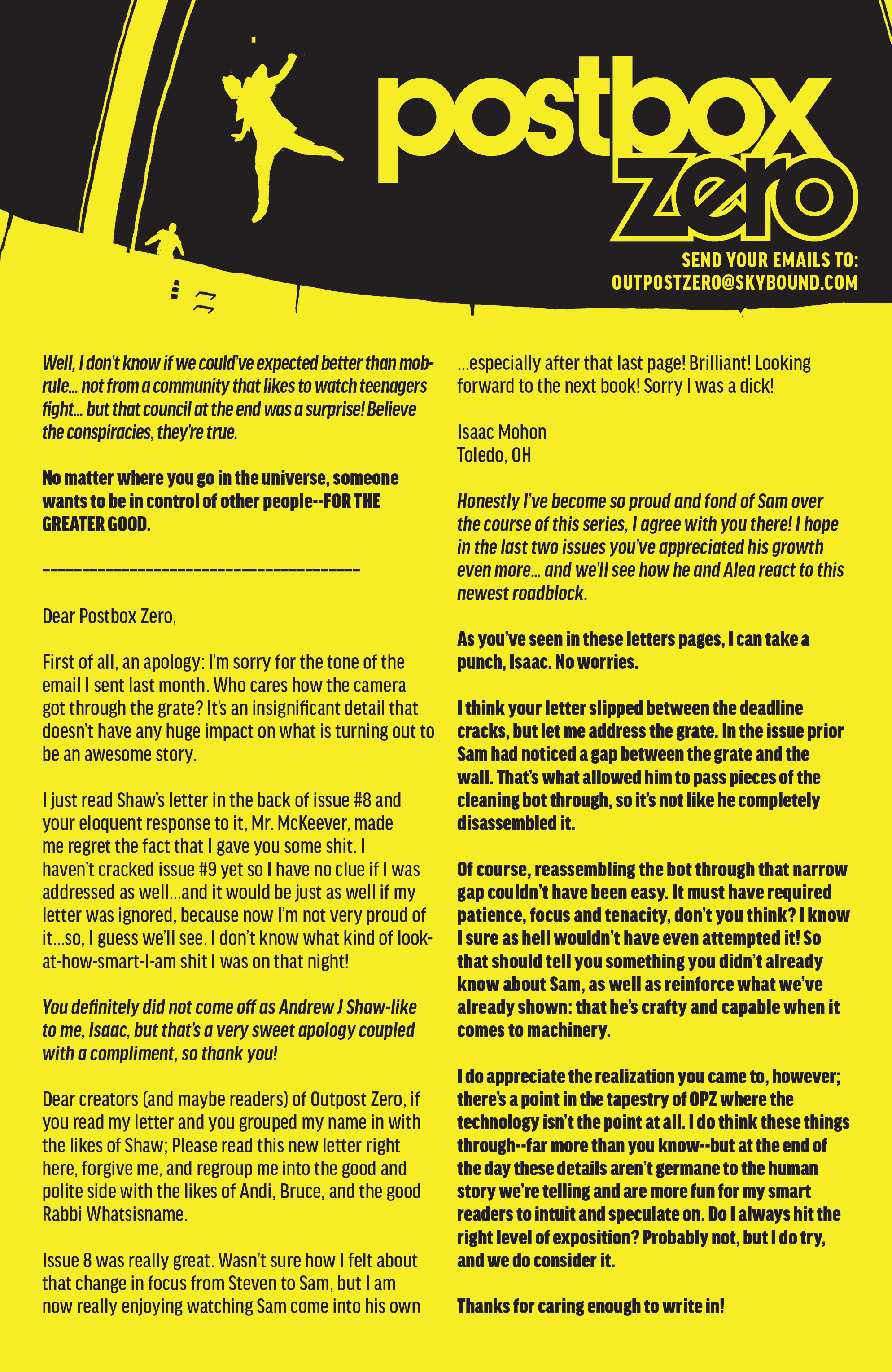 Read online Outpost Zero comic -  Issue #11 - 23