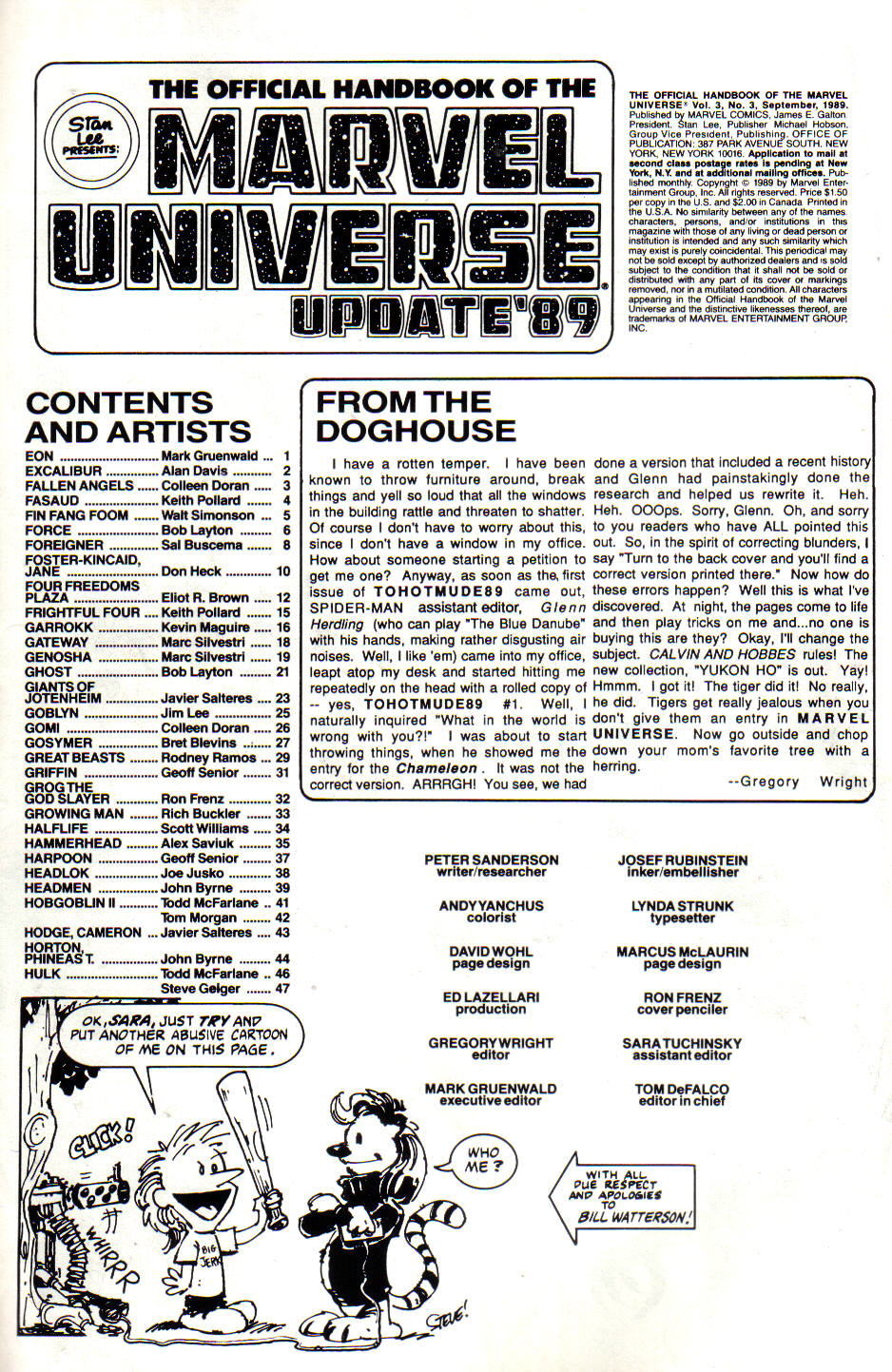 Read online The Official Handbook of the Marvel Universe: Update '89 comic -  Issue #3 - 11