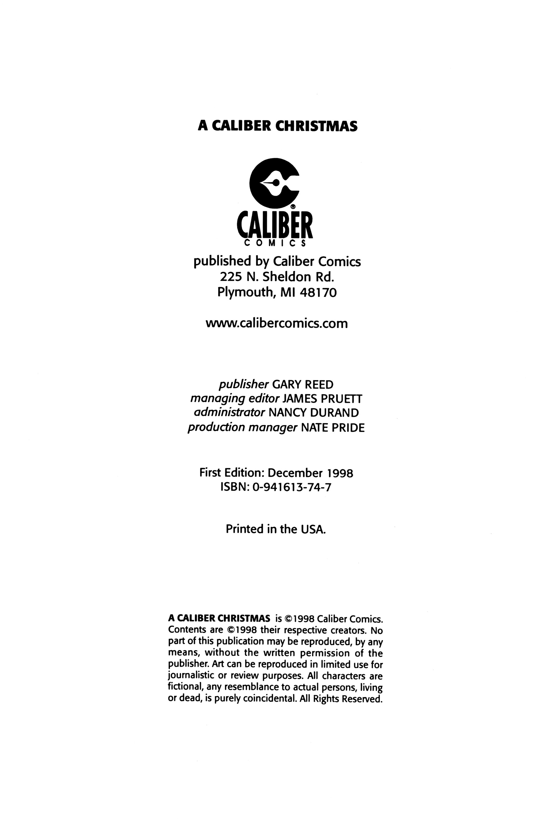 Read online A Caliber Christmas comic -  Issue # Full - 4