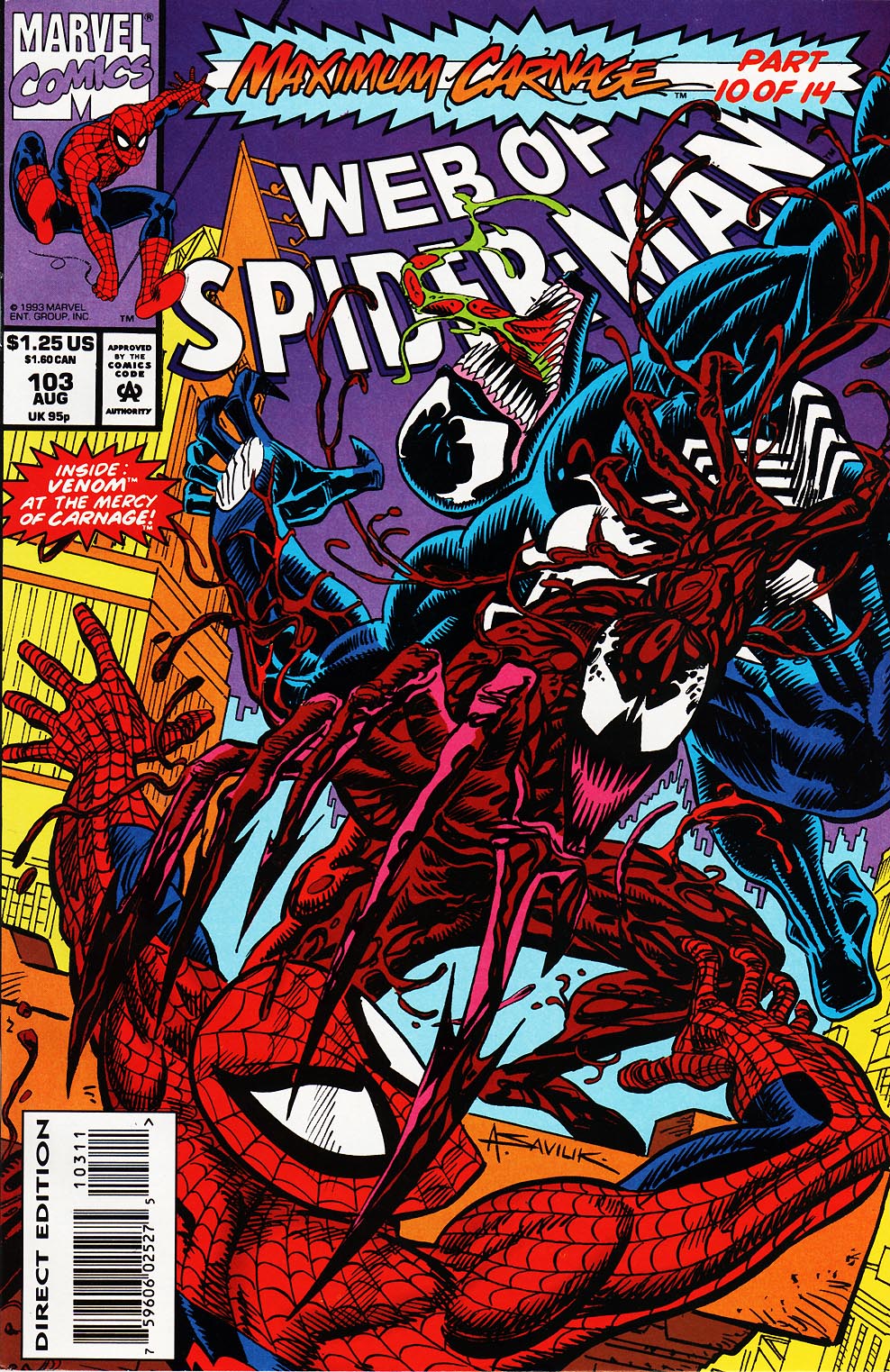 Read online Web of Spider-Man (1985) comic -  Issue #103 - 1