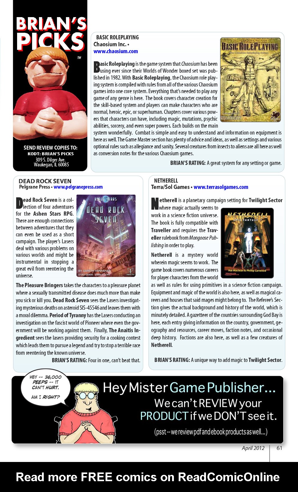 Read online Knights of the Dinner Table comic -  Issue #186 - 63