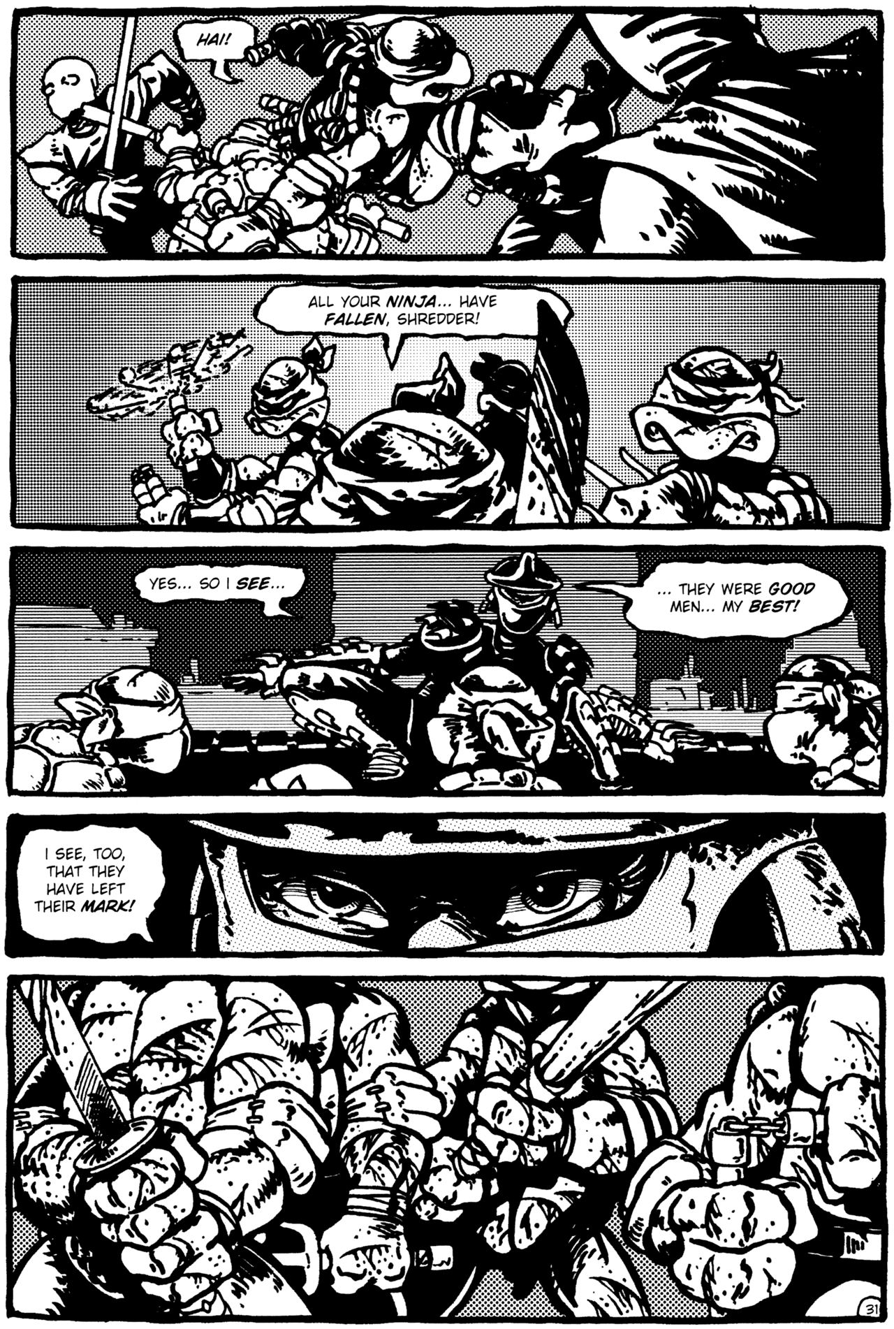 Read online Teenage Mutant Ninja Turtles (1984) comic -  Issue #1 - 31