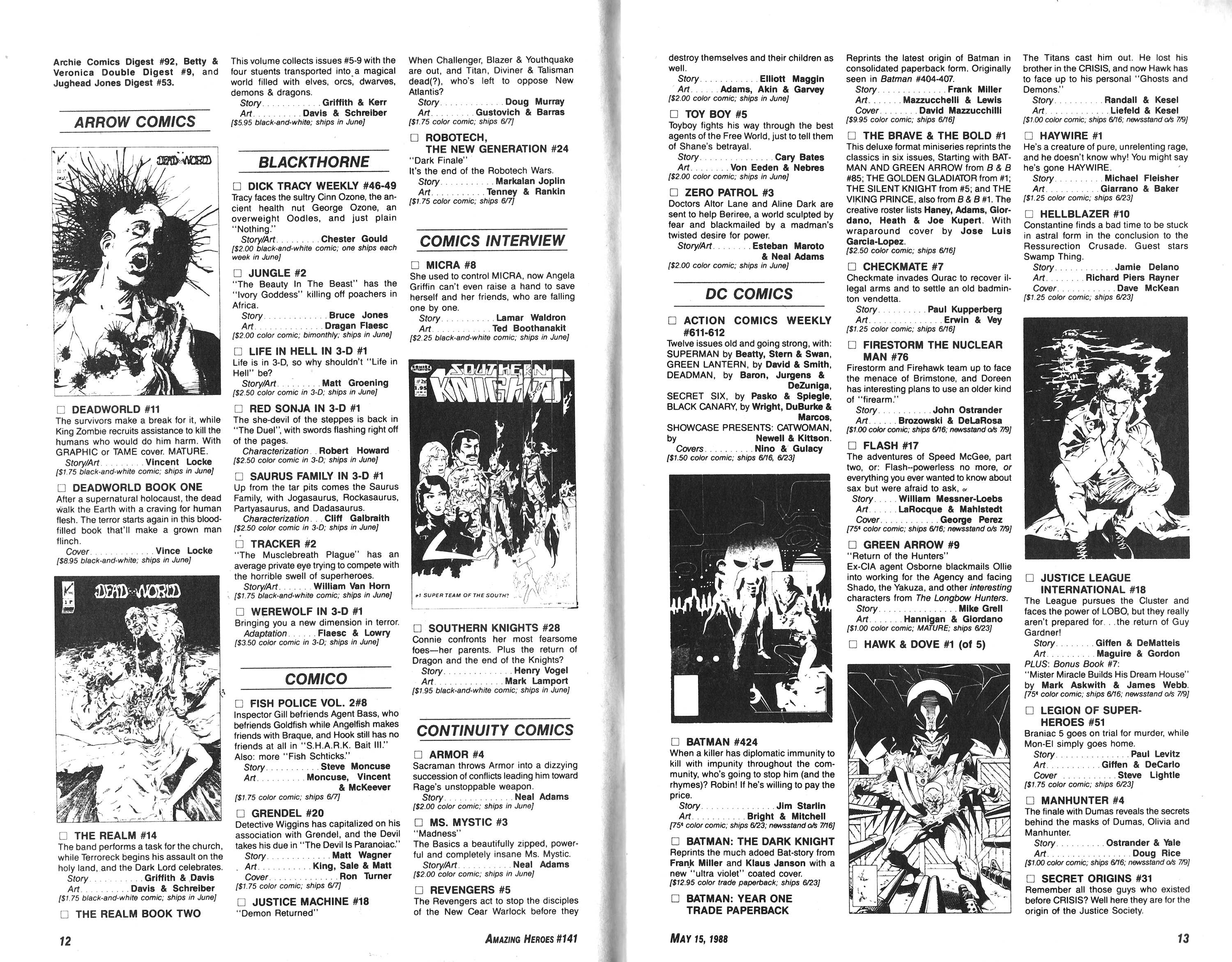 Read online Amazing Heroes comic -  Issue #141 - 7