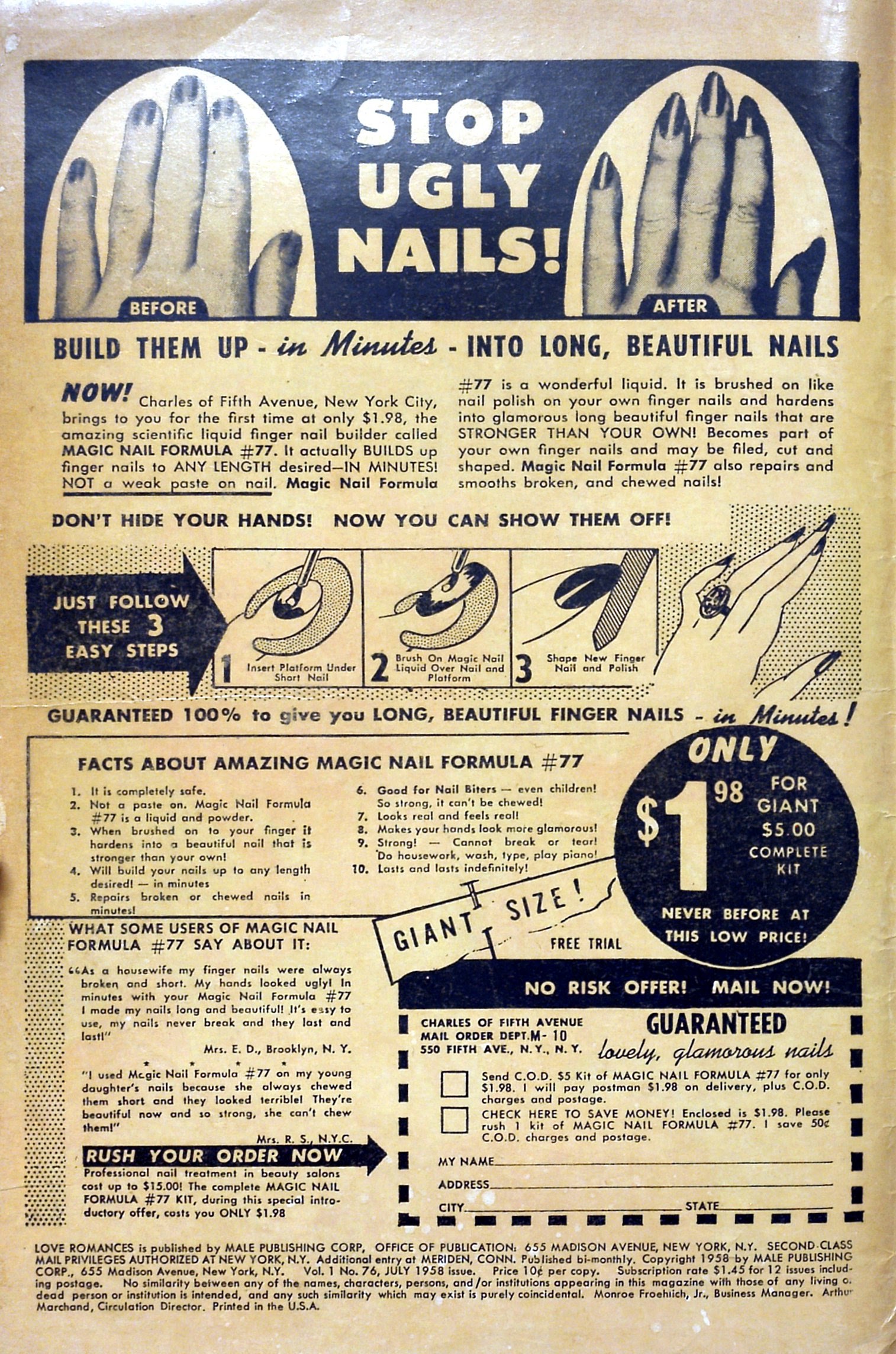 Read online Love Romances comic -  Issue #76 - 2