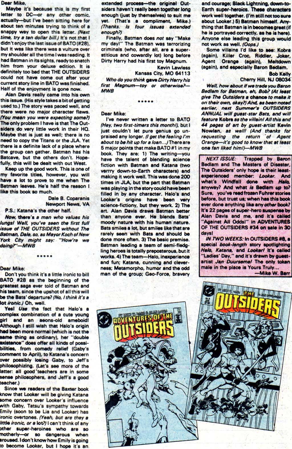 Read online Adventures of the Outsiders comic -  Issue #33 - 26