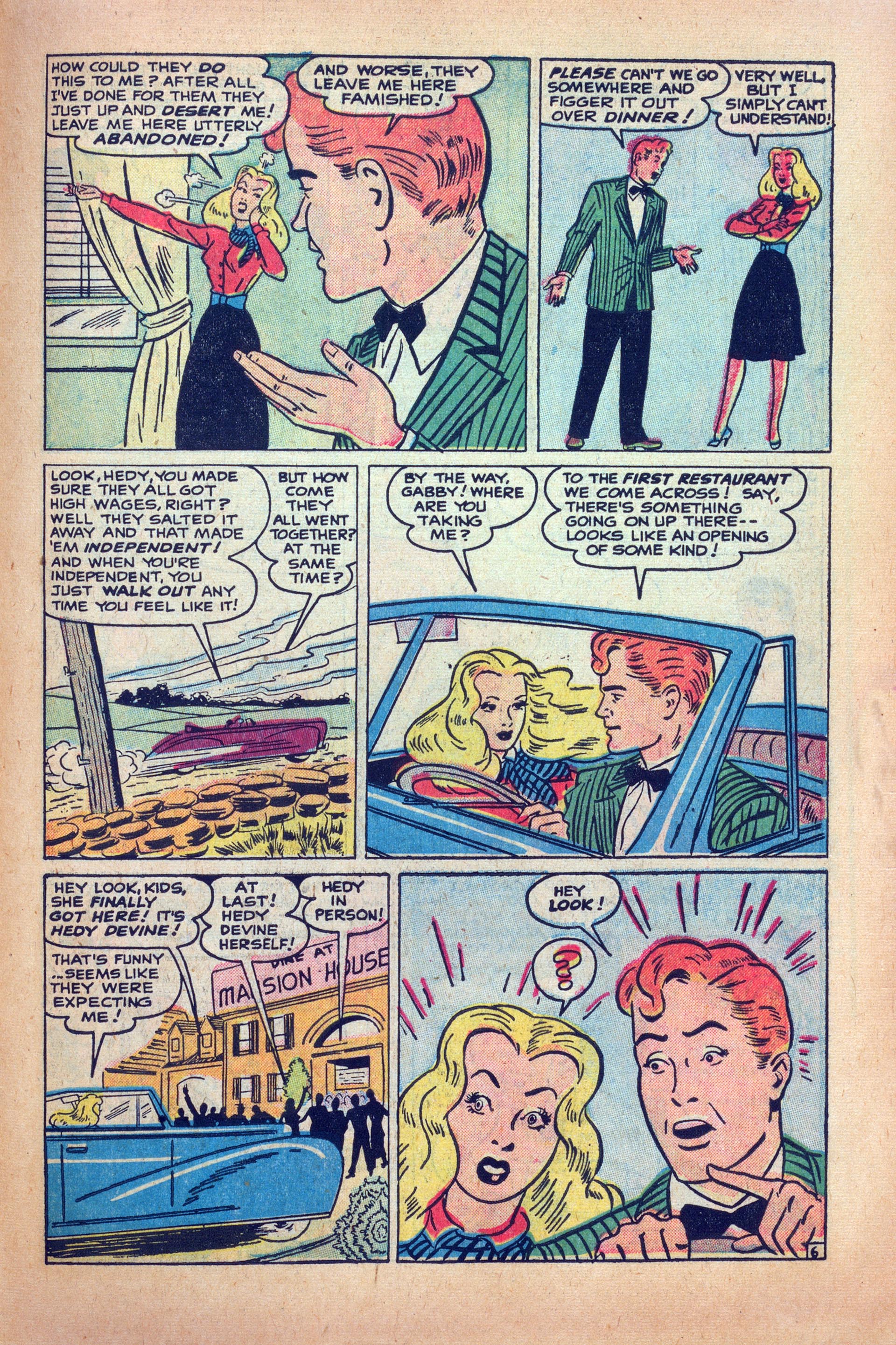 Read online Hedy Of Hollywood Comics comic -  Issue #38 - 47