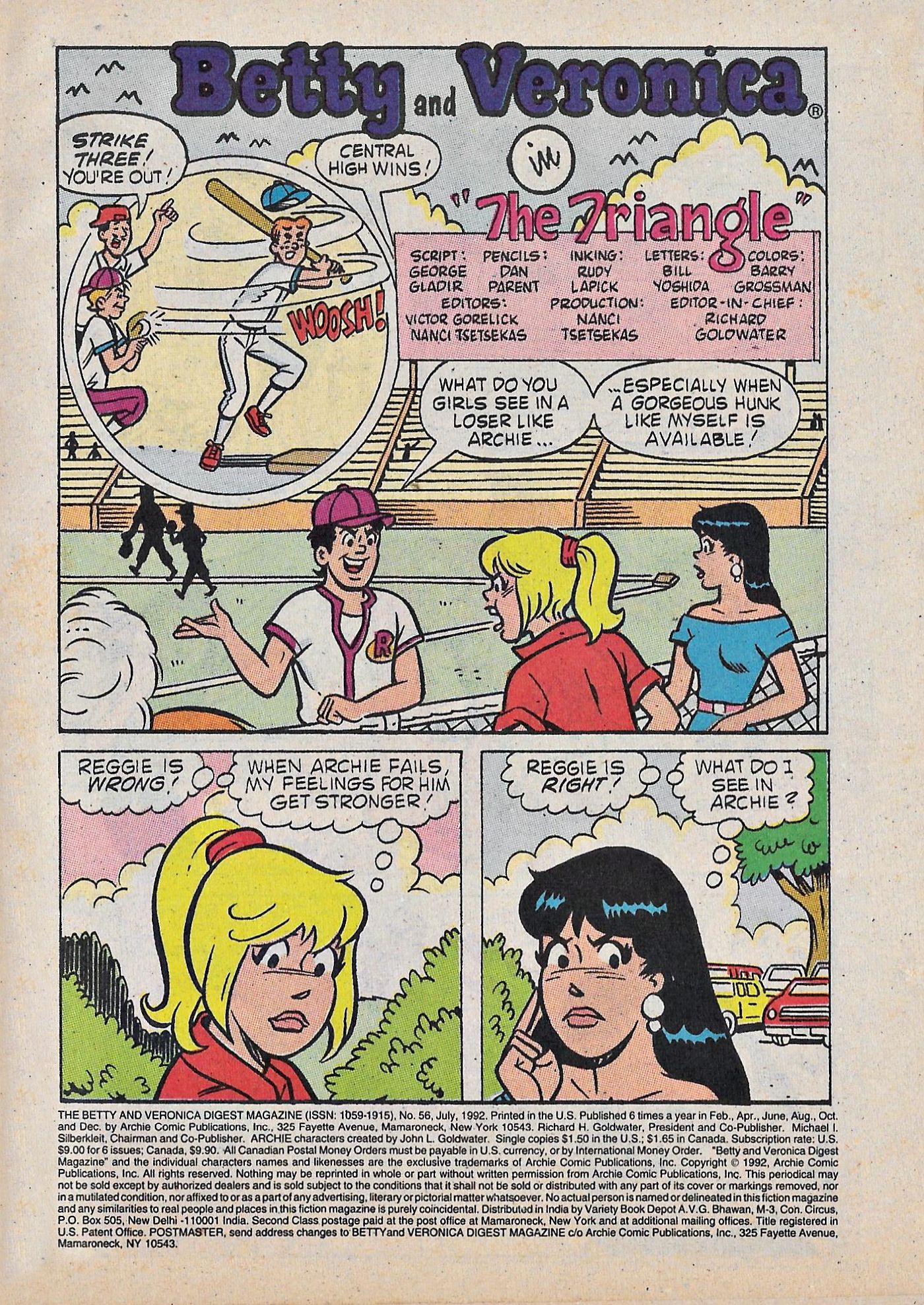 Read online Betty and Veronica Digest Magazine comic -  Issue #56 - 3