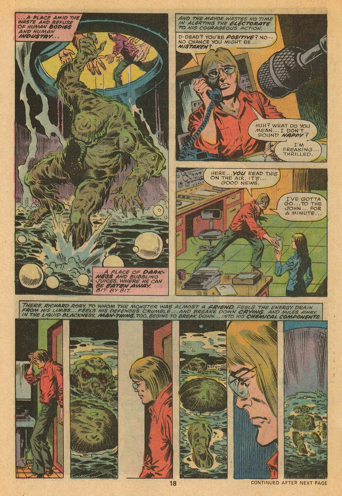 Read online Man-Thing (1974) comic -  Issue #17 - 19