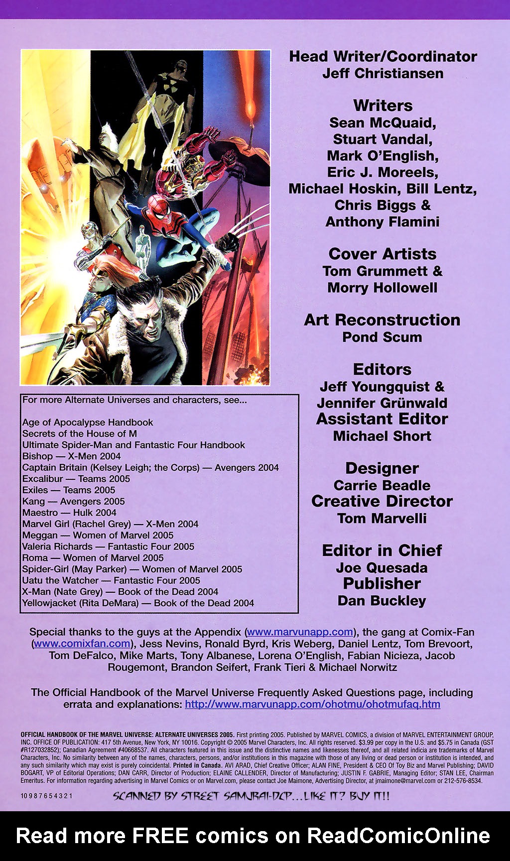 Official Handbook of the Marvel Universe: Alternate Universes 2005 Full #1 - English 2