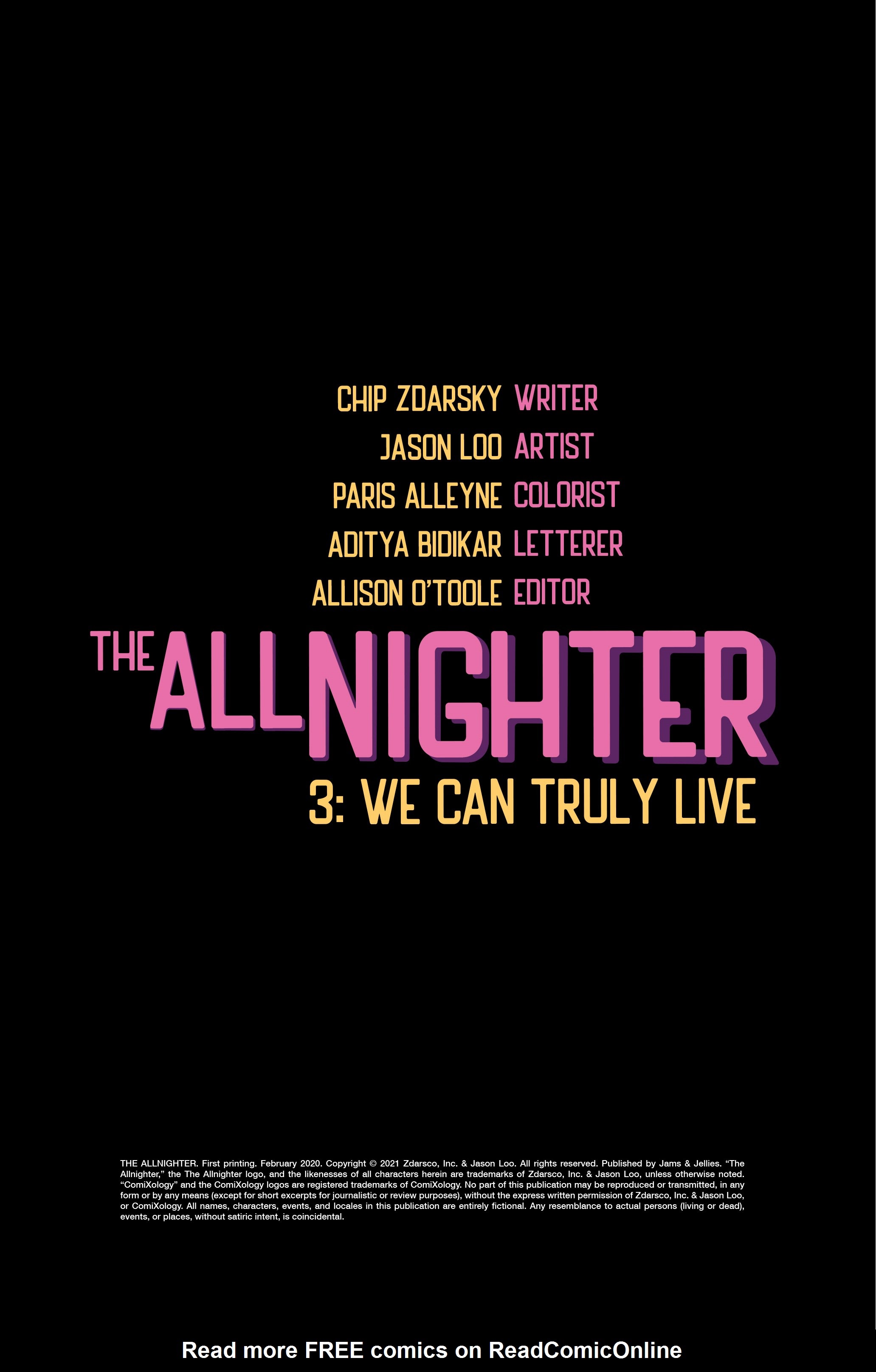 Read online The All-Nighter comic -  Issue #3 - 2