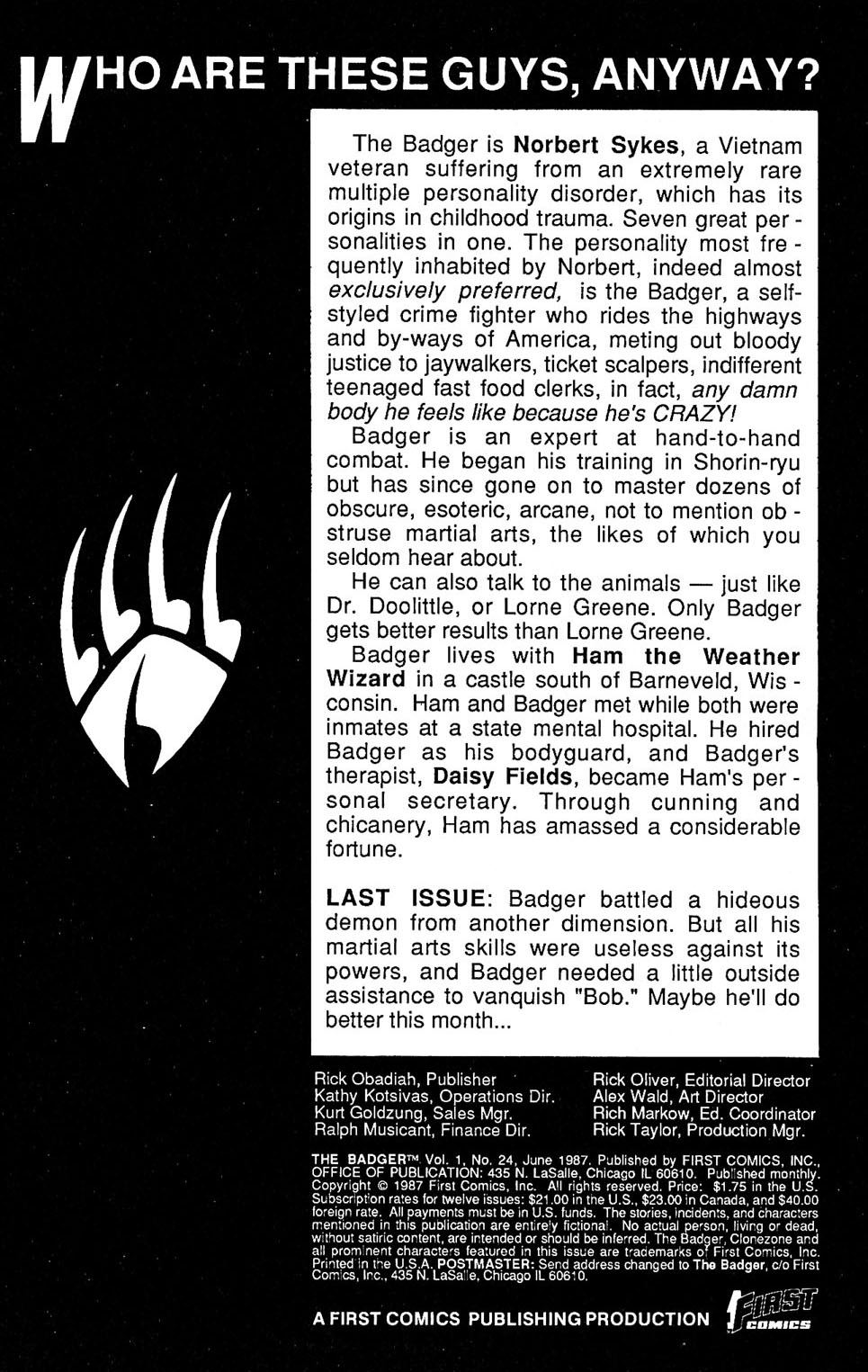 Read online The Badger comic -  Issue #24 - 3