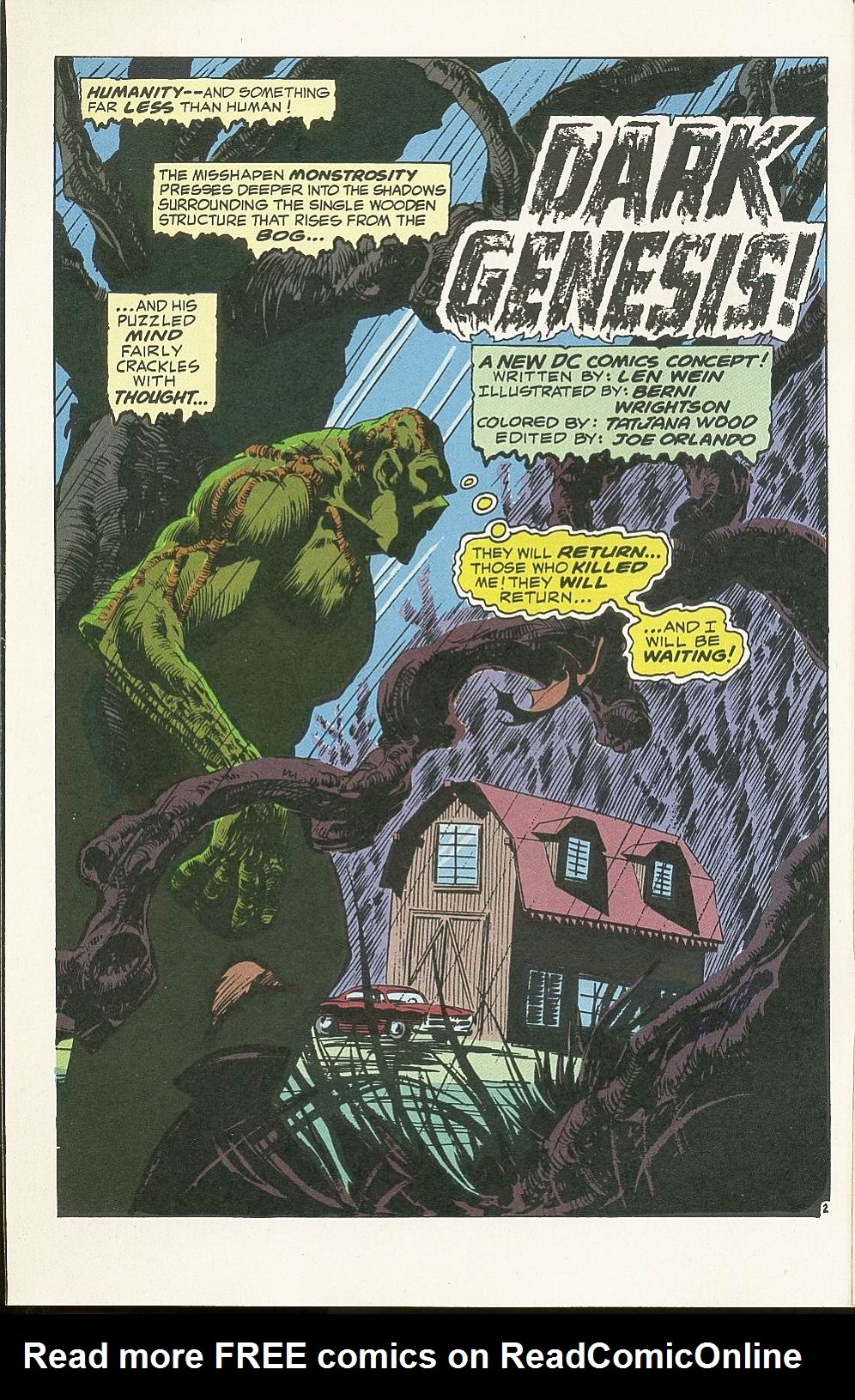 Read online Roots of the Swamp Thing comic -  Issue #1 - 4