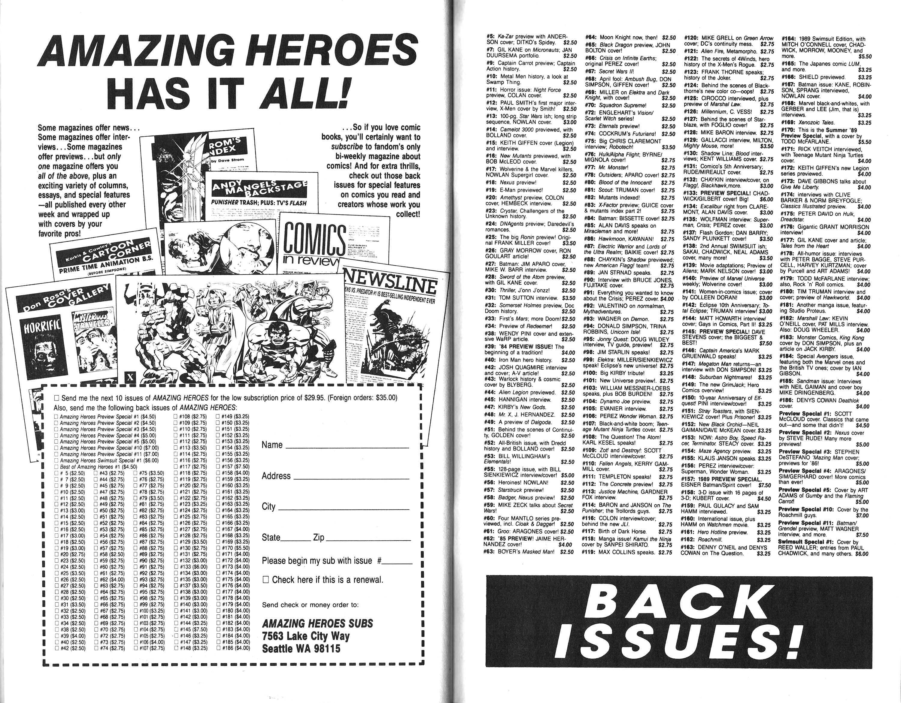 Read online Amazing Heroes comic -  Issue #187 - 46