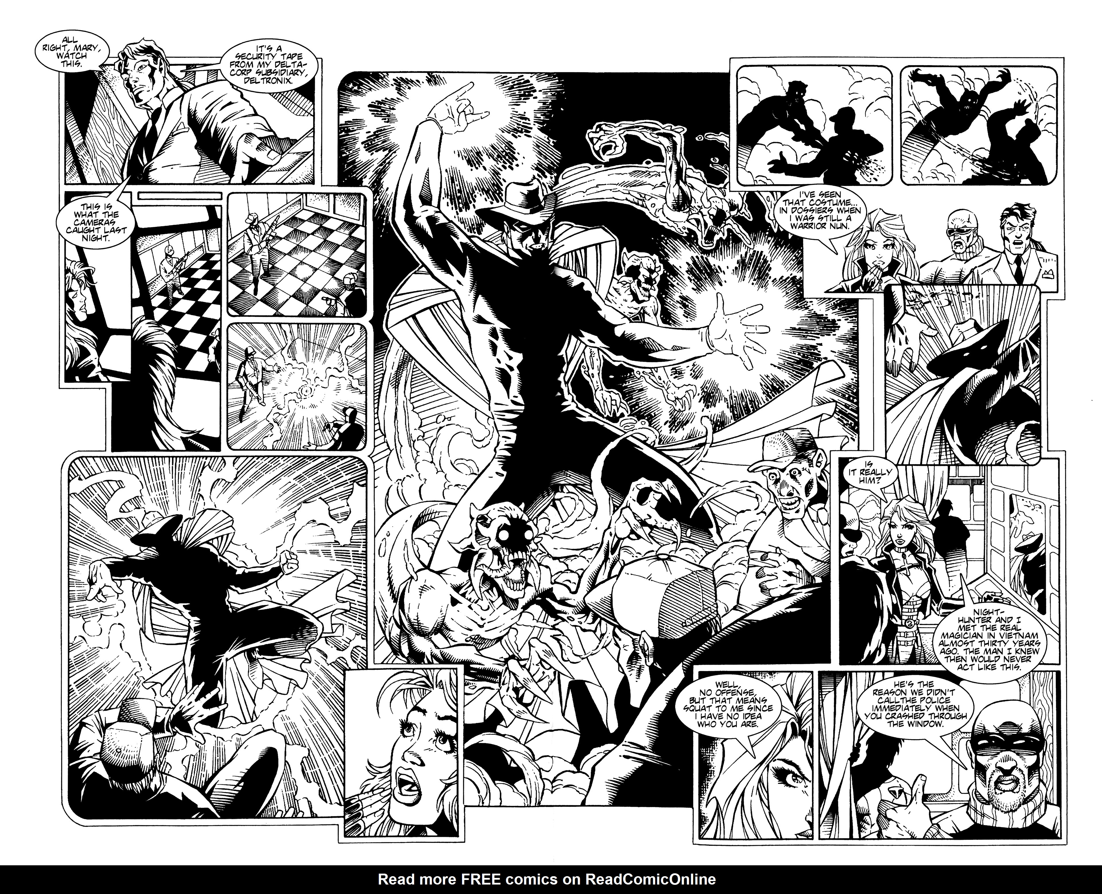 Read online Warrior Nun: Black & White comic -  Issue #9 - 7