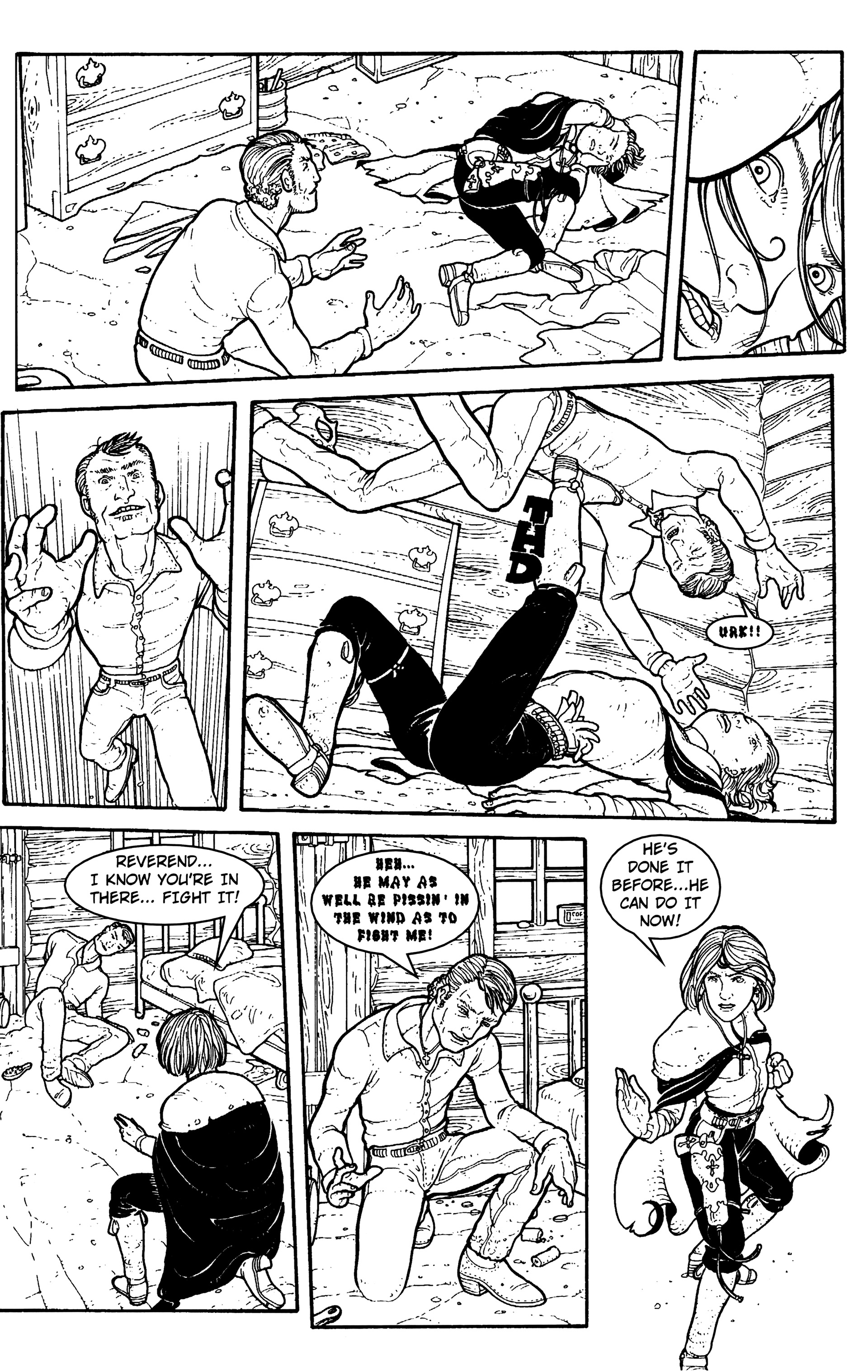 Read online Warrior Nun: Black & White comic -  Issue #15 - 16