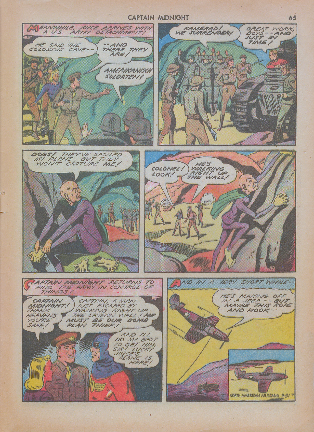 Read online Captain Midnight (1942) comic -  Issue #7 - 65