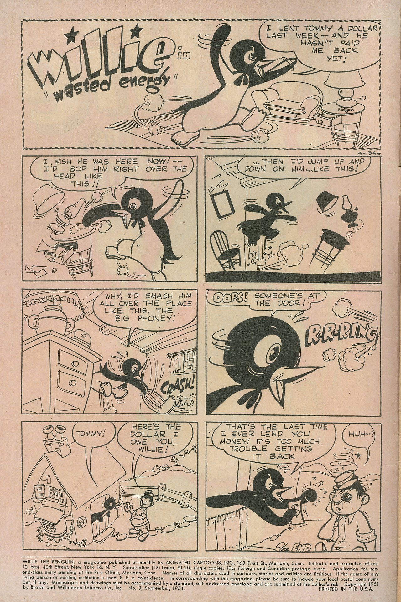 Read online Willie The Penguin comic -  Issue #3 - 2