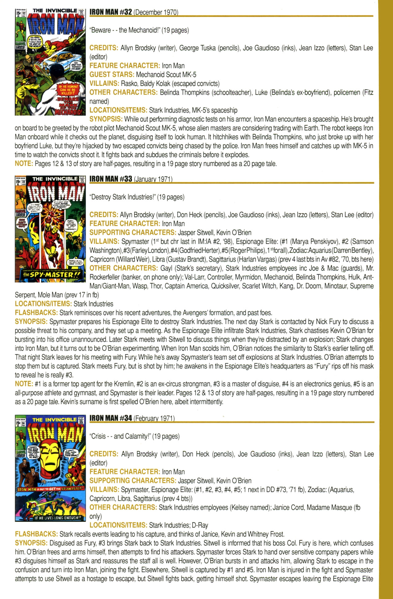 Read online Official Index to the Marvel Universe comic -  Issue #3 - 33