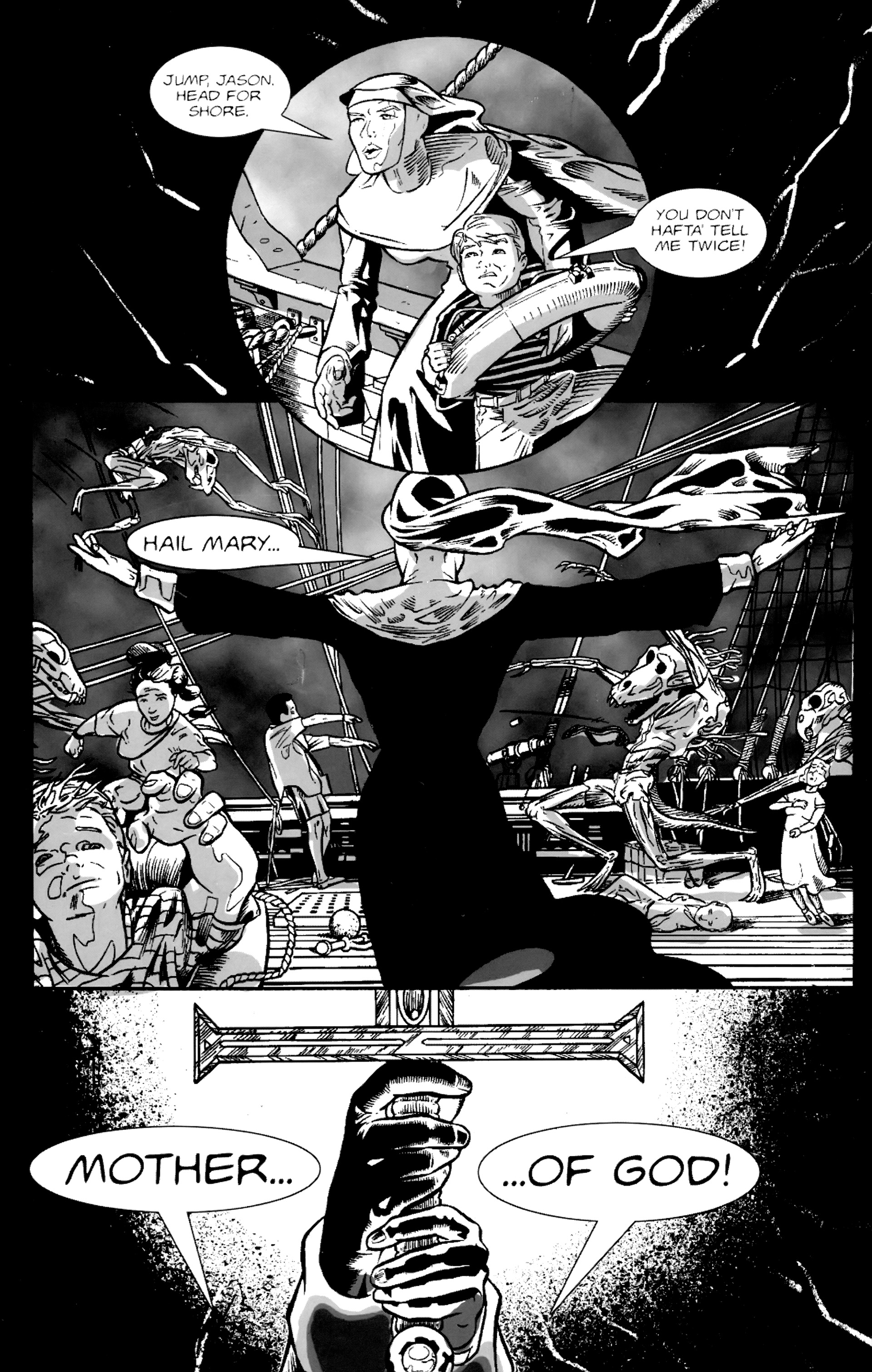 Read online Warrior Nun: Black & White comic -  Issue #1 - 7