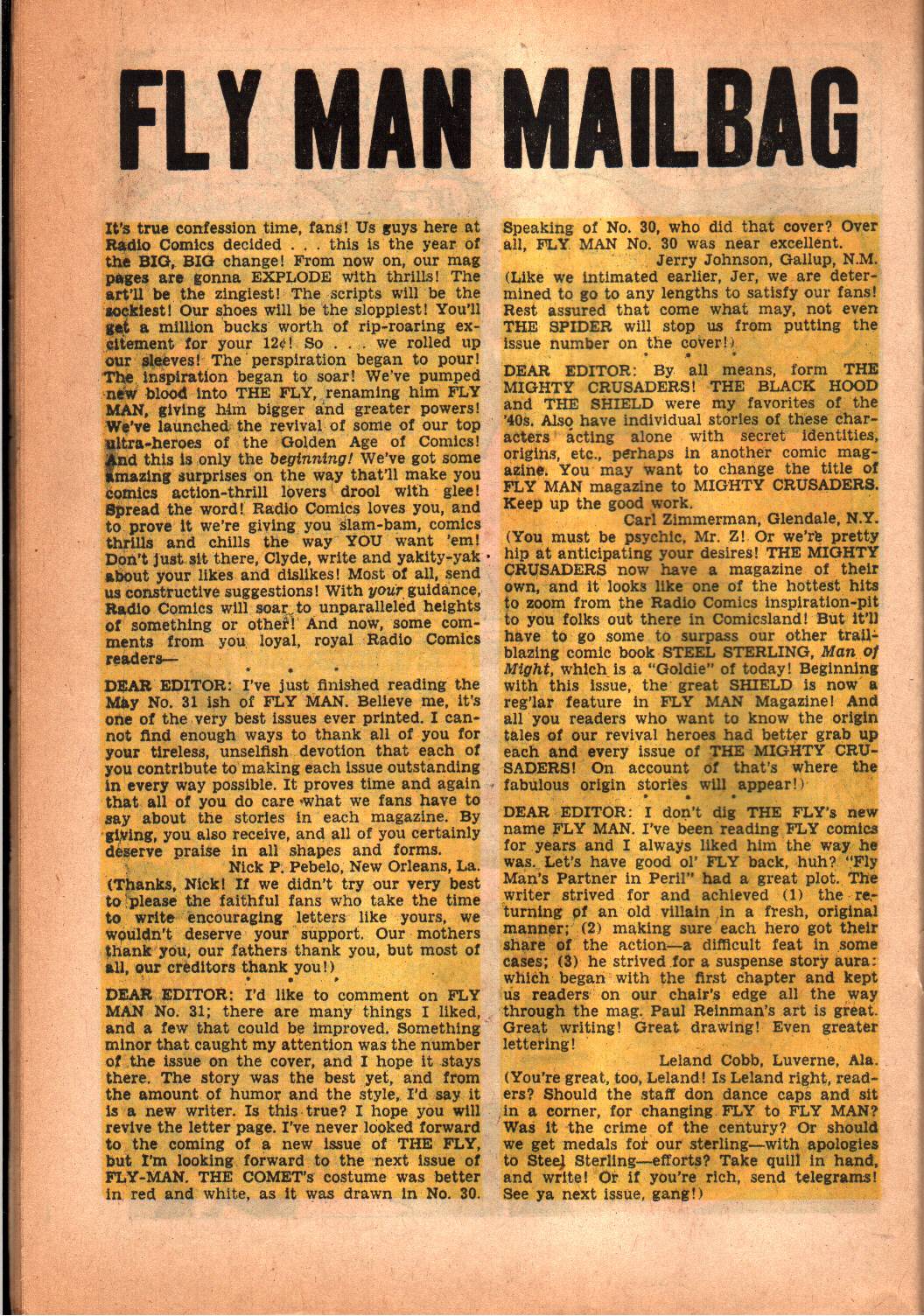 Read online Fly Man comic -  Issue #34 - 23