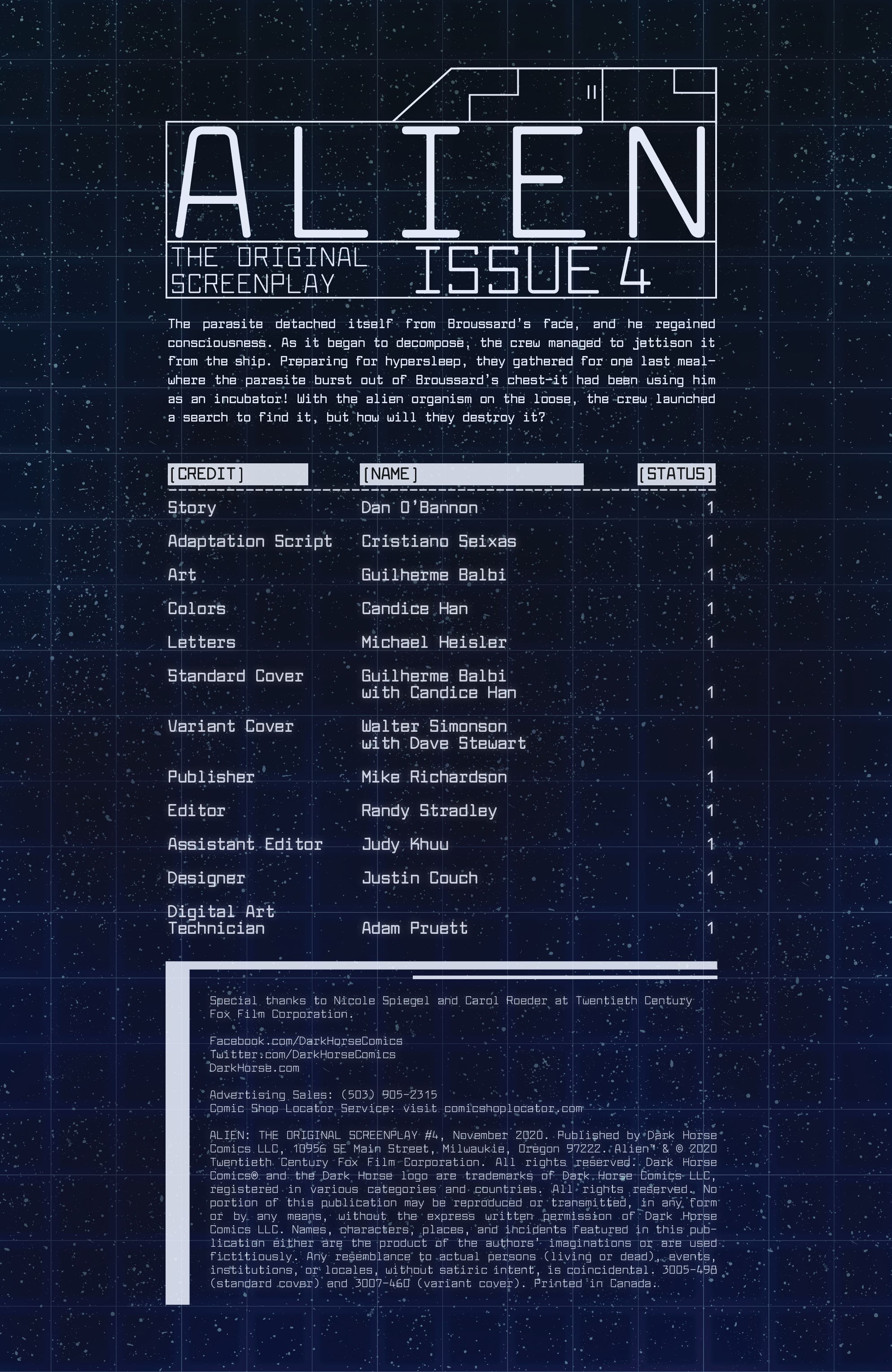 Read online Alien: The Original Screenplay comic -  Issue #4 - 2