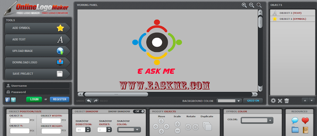 create free logo online with onlinelogomaker : easkme