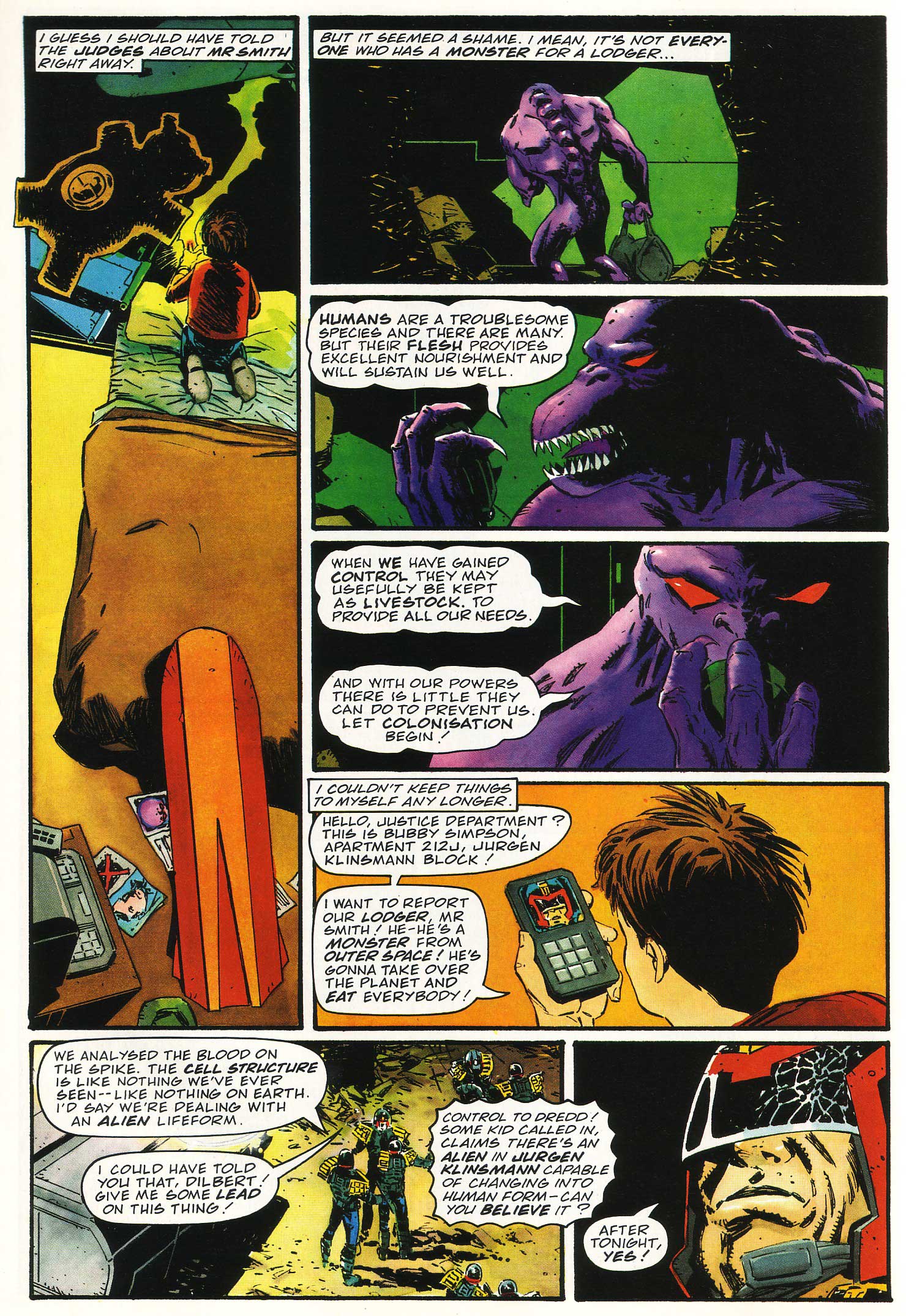 Read online Judge Dredd Lawman of the Future comic -  Issue #4 - 9