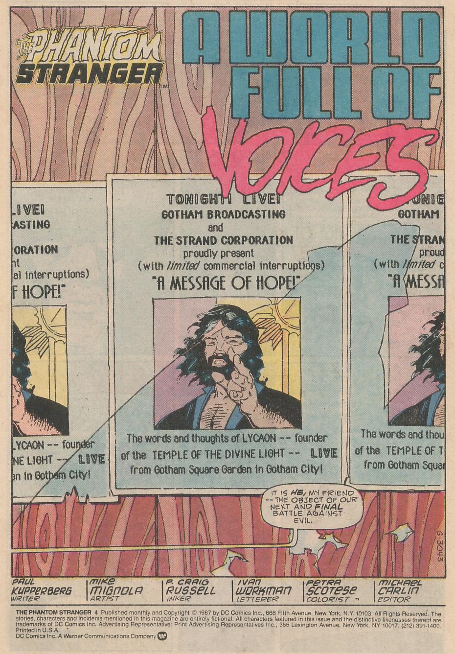 Read online The Phantom Stranger (1987) comic -  Issue #4 - 2