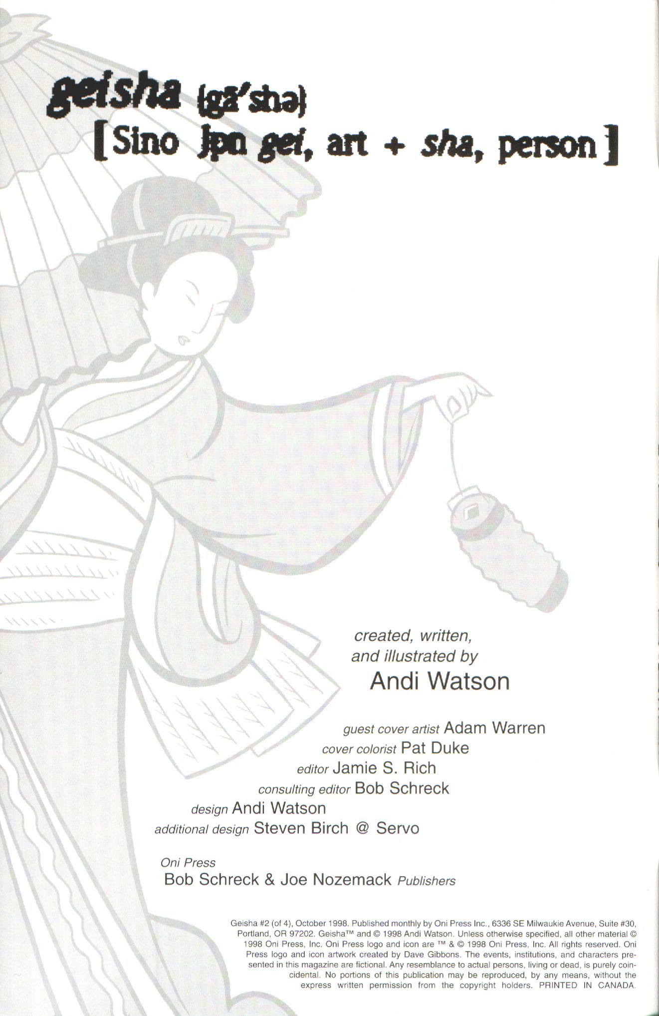 Read online Geisha comic -  Issue #2 - 2